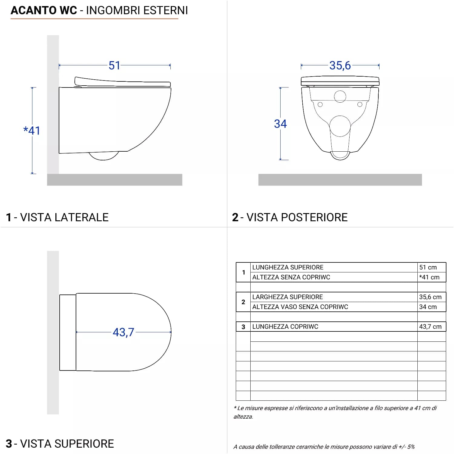 Sanitari sospesi a cacciata rimfree sedile SoftClose Serie Acanto - Geberit