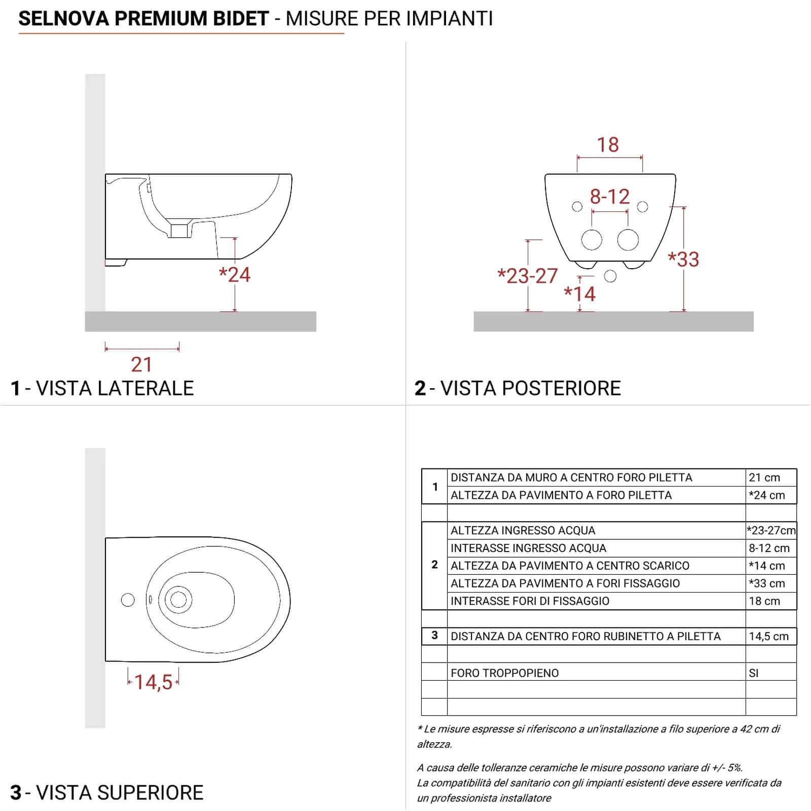 Sanitari sospesi in ceramica con sedile bianco Serie Selnova Premium - Geberit