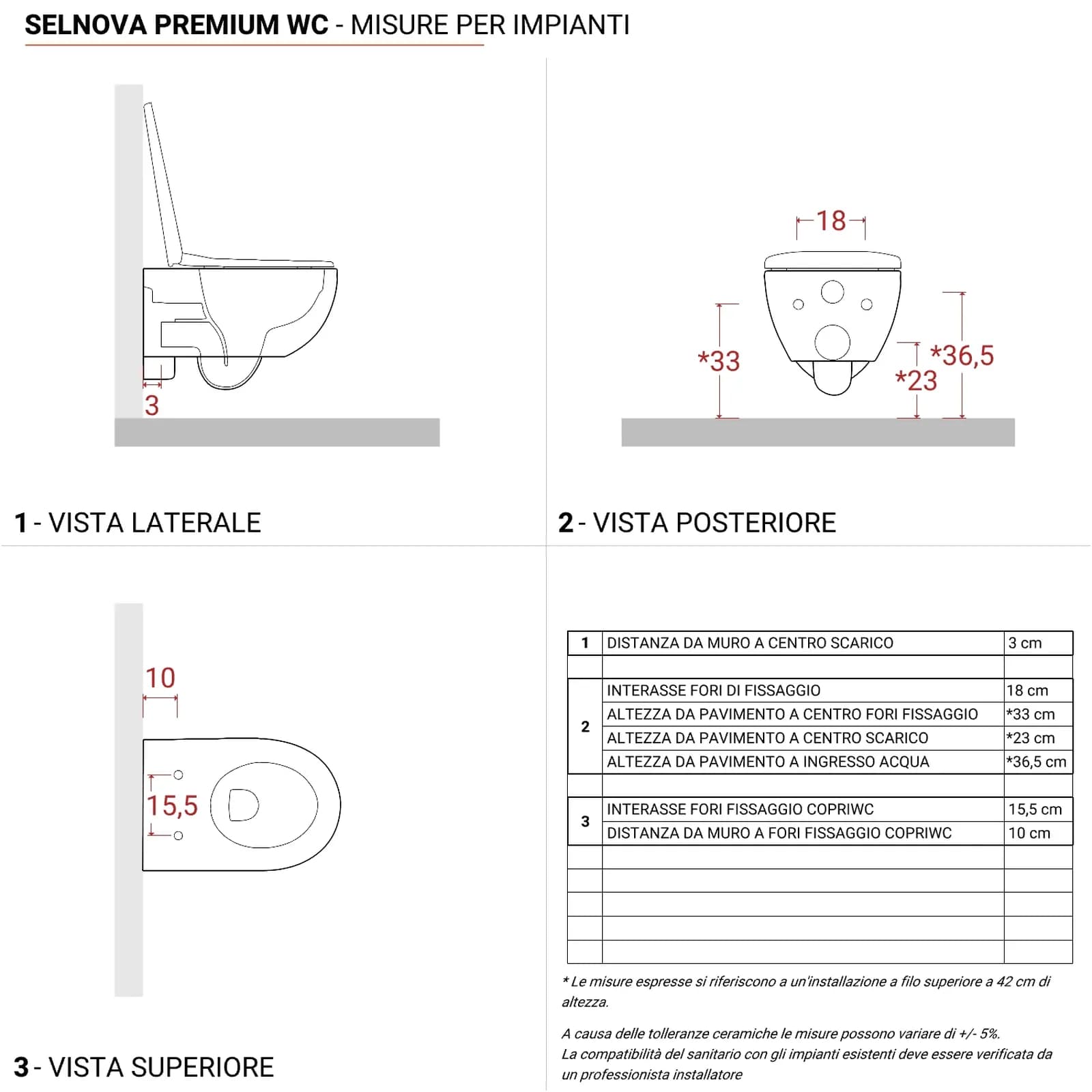 Sanitari sospesi in ceramica con sedile bianco Serie Selnova Premium - Geberit