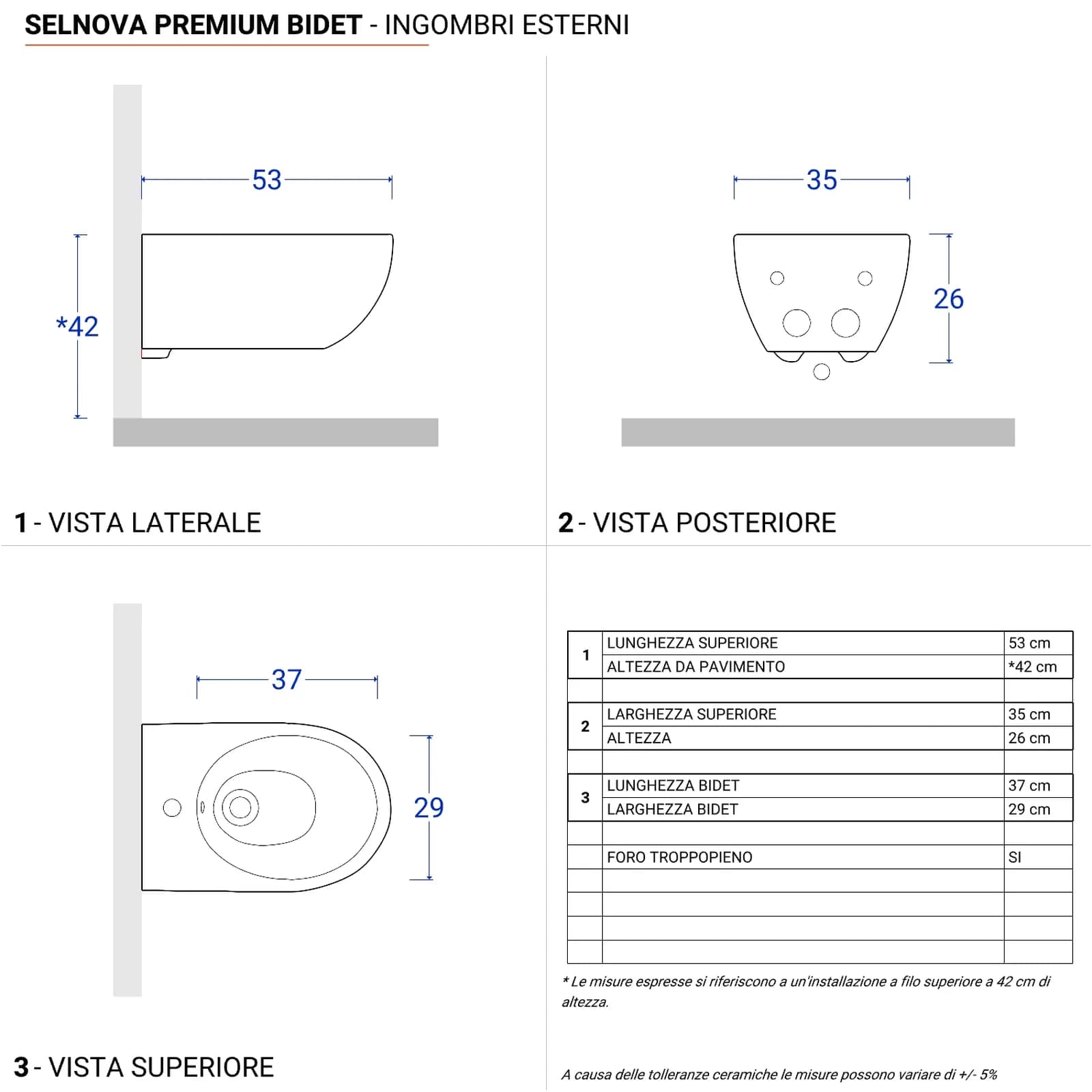Sanitari sospesi in ceramica con sedile bianco Serie Selnova Premium - Geberit