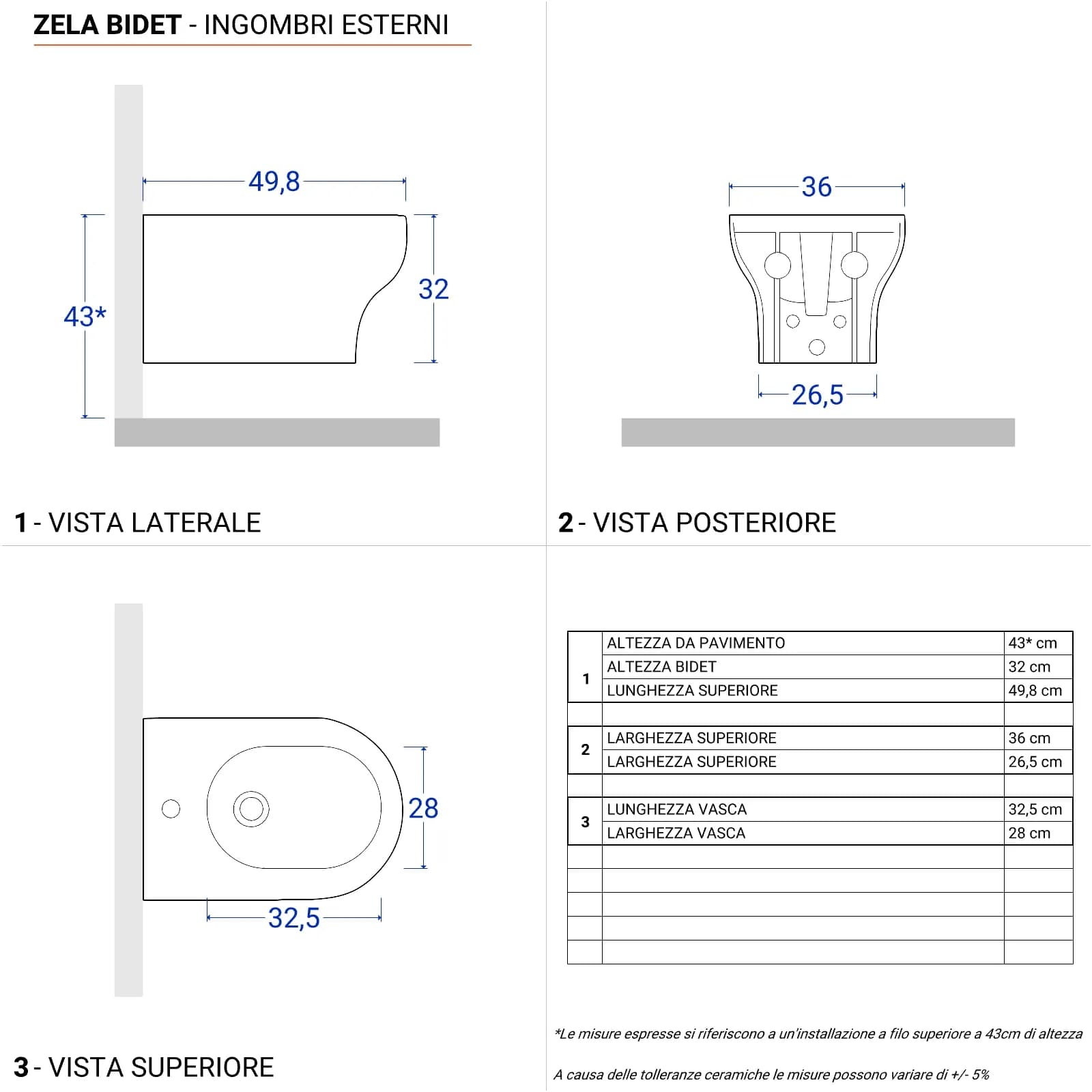 Sanitari sospesi in ceramica senza brida con sedile softclose - Zela