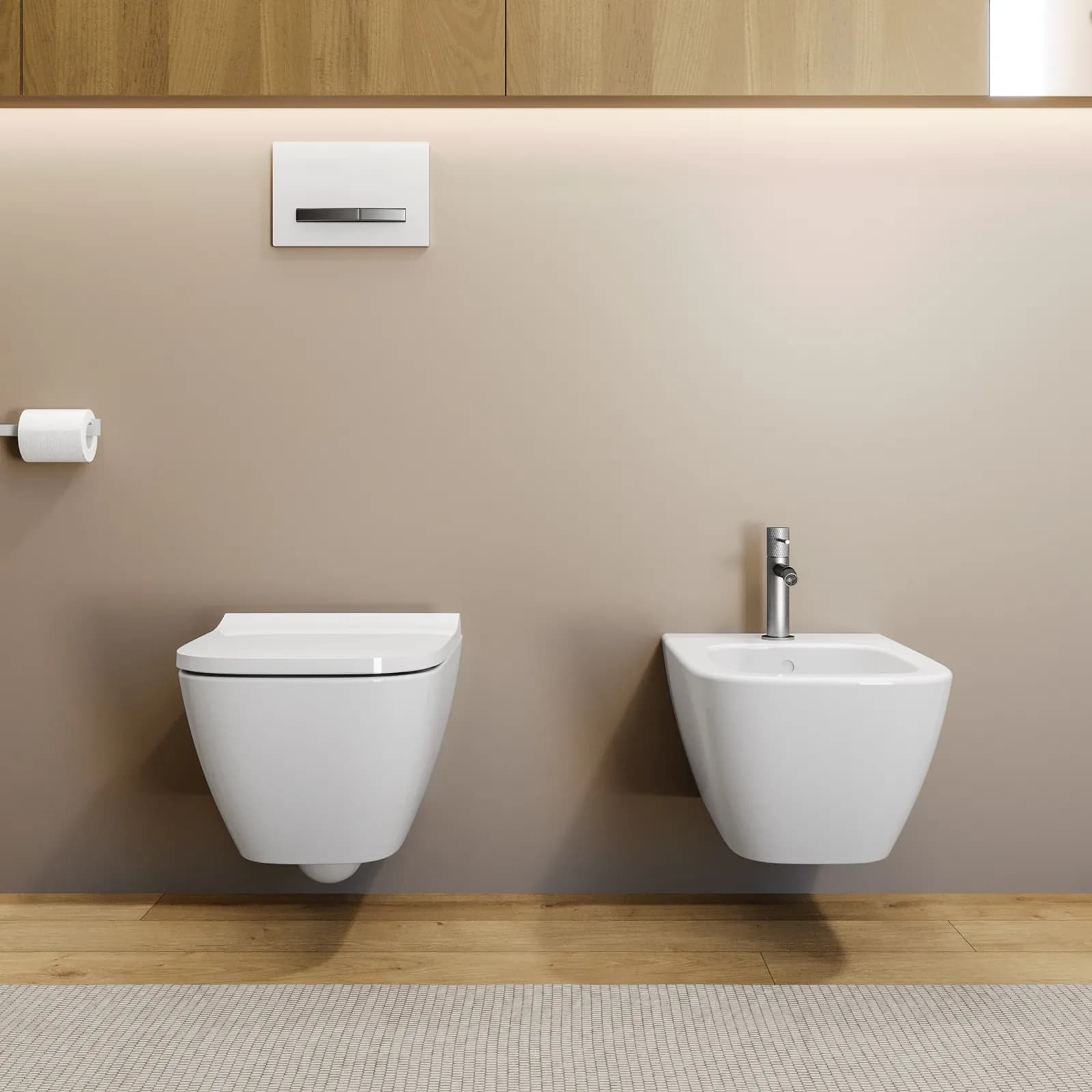 Sanitari sospesi rimfree sedile Soft Close Serie Smyle Square - Geberit