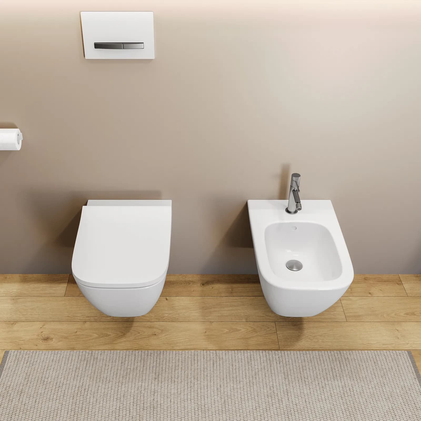 Sanitari sospesi rimfree sedile Soft Close Serie Smyle Square - Geberit