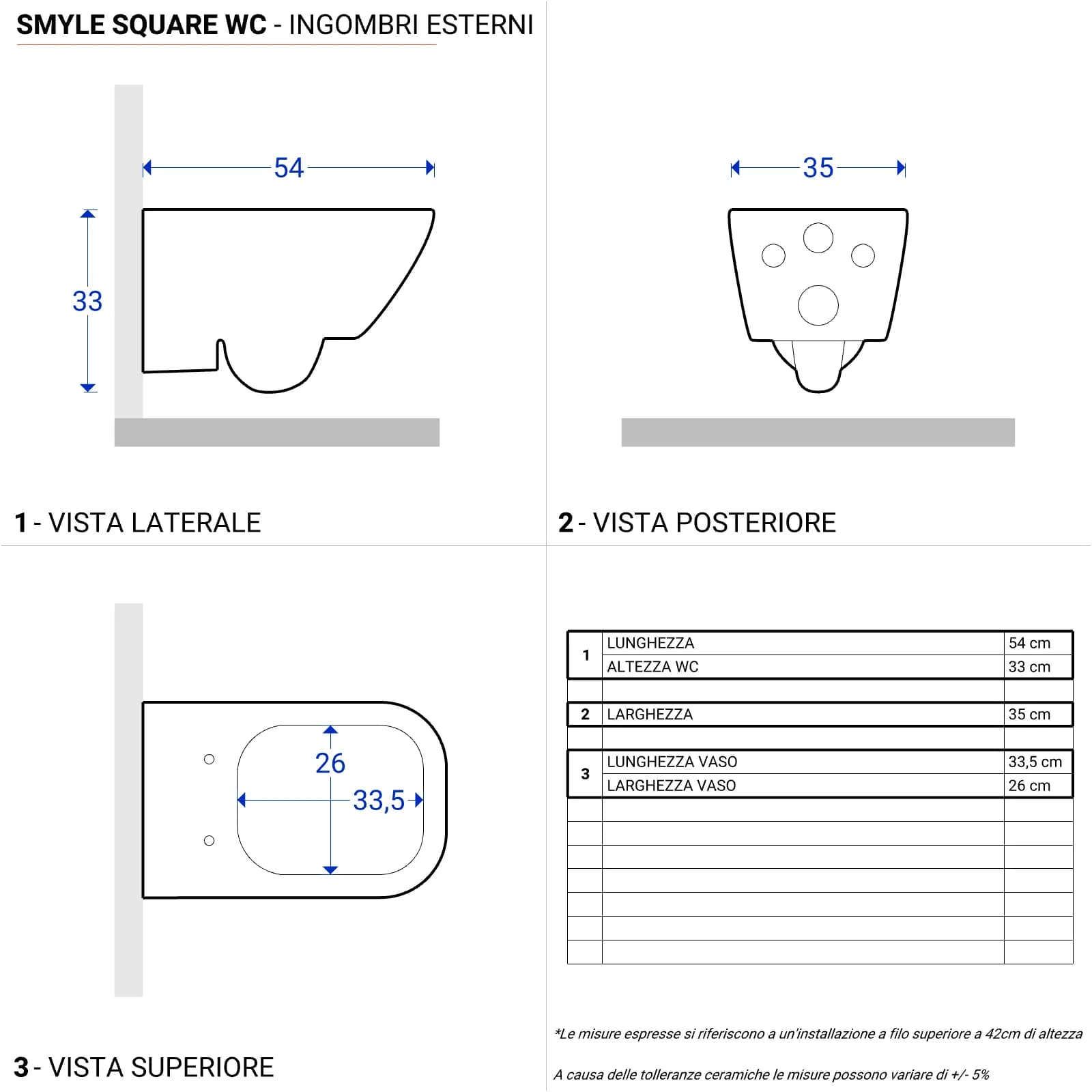 Sanitari sospesi rimfree sedile Soft Close Serie Smyle Square - Geberit