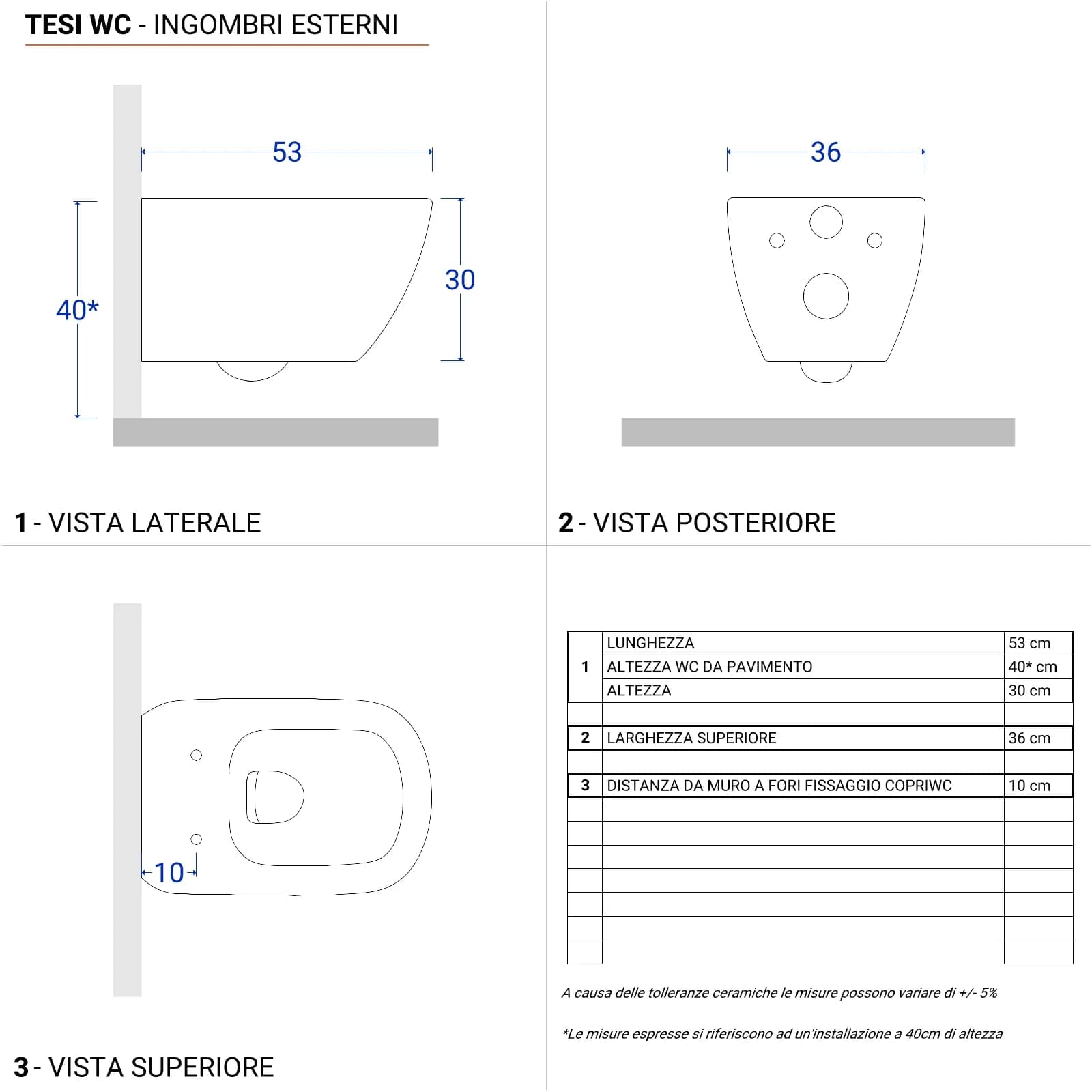 Sanitari sospeso in ceramica - Tesi di Ideal Standard