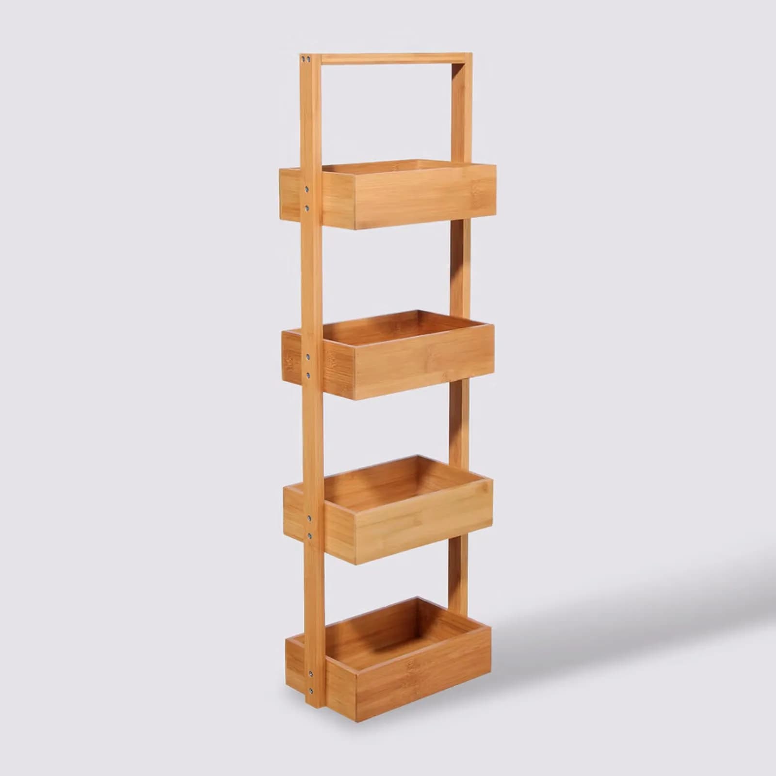 Scaffale da bagno in legno di bambù 88 h cm