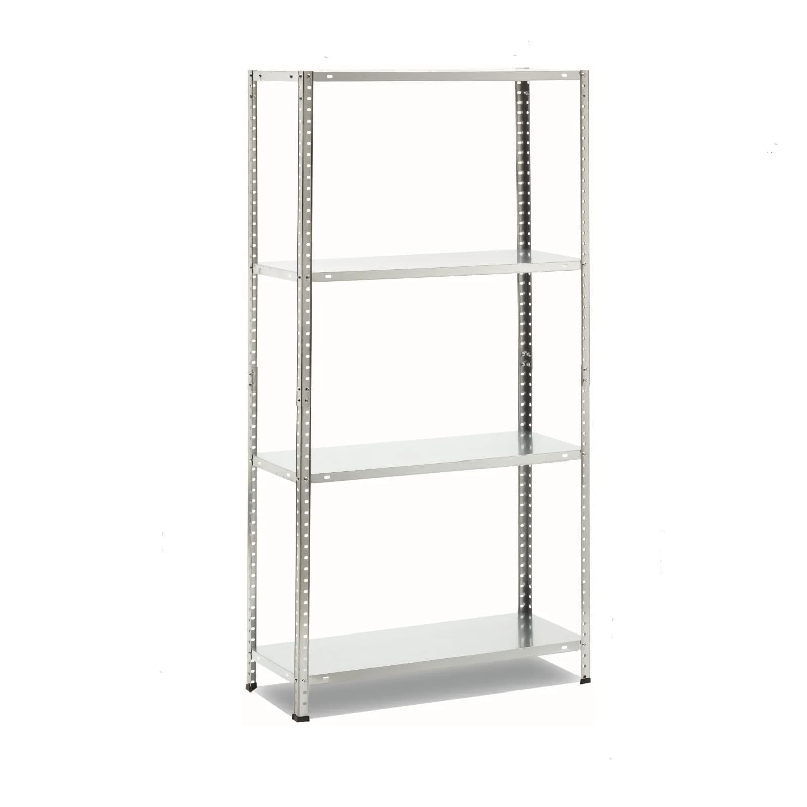 Scaffale in metallo galvanizzato da lavoro con struttura a bulloni e quattro ripiani 75x30x147h cm