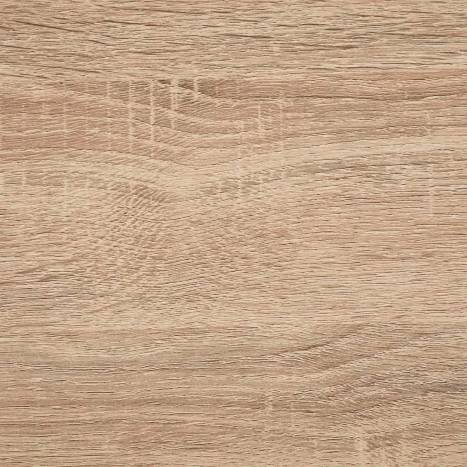 Scarpiera a giorno 63x45h cm in acciaio nero ed effetto rovere con panca - Emyl