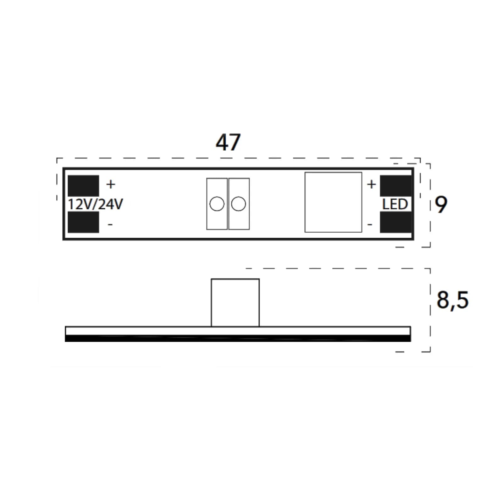 Scheda rilevatore movimento mano 4,7 cm per strip led