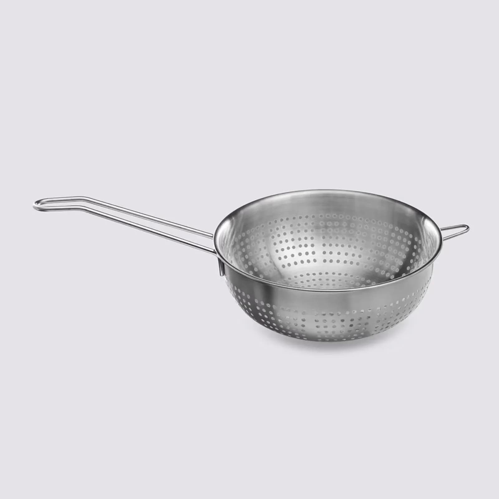 Scolapasta rotondo 19 cm in acciaio inox con manico