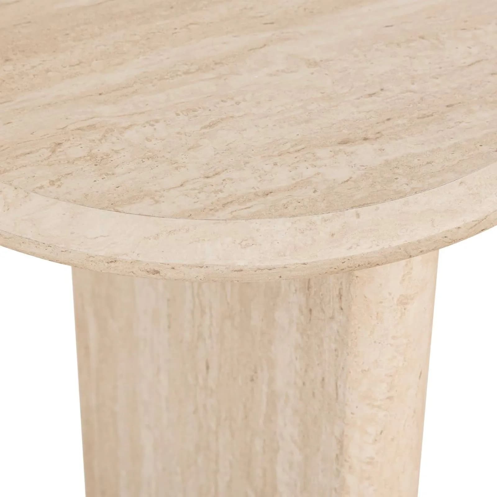 Scrivania 120x60 cm in legno effetto travertino beige - Thayla
