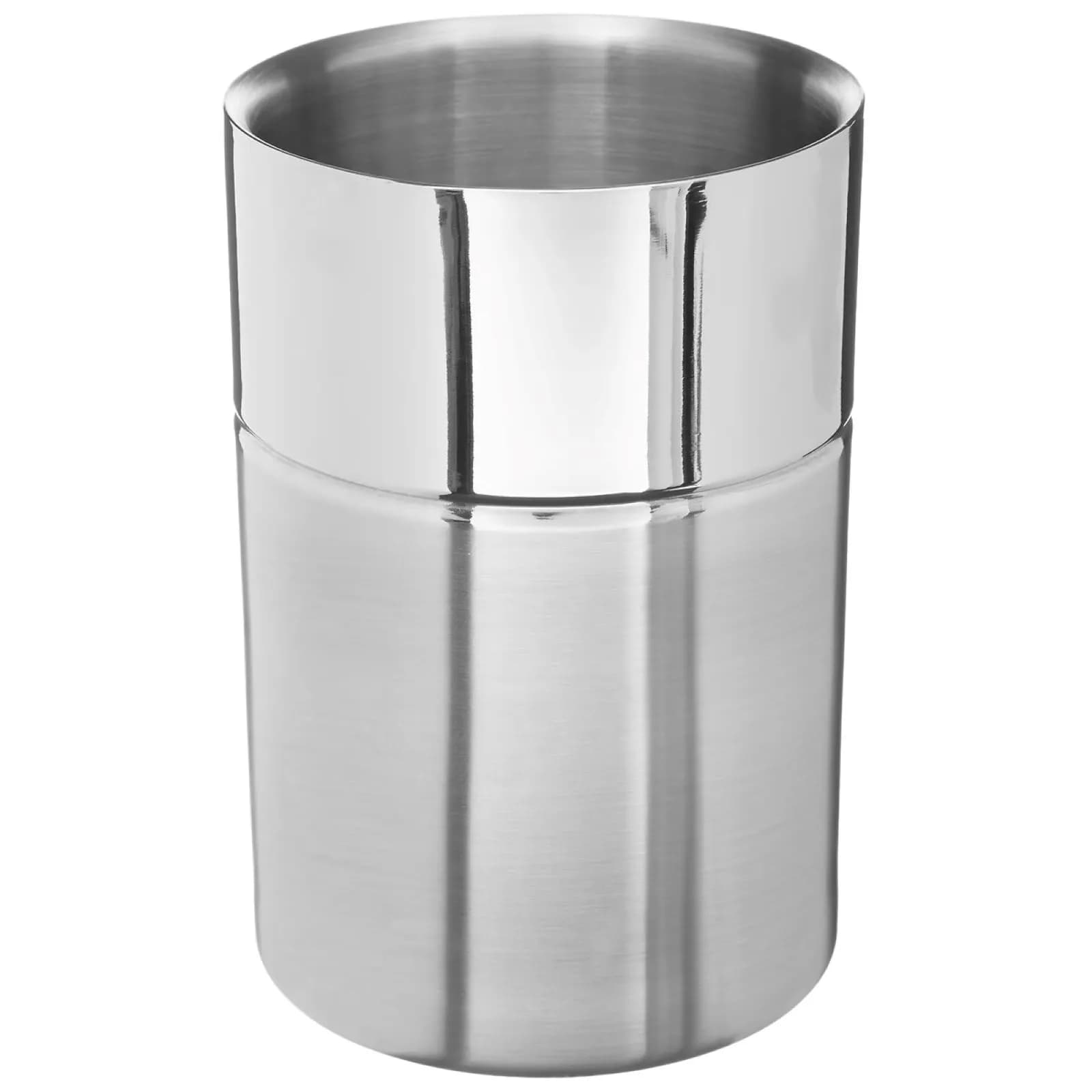 Secchiello per bottiglie rotondo 12 cm in acciaio inox cromo