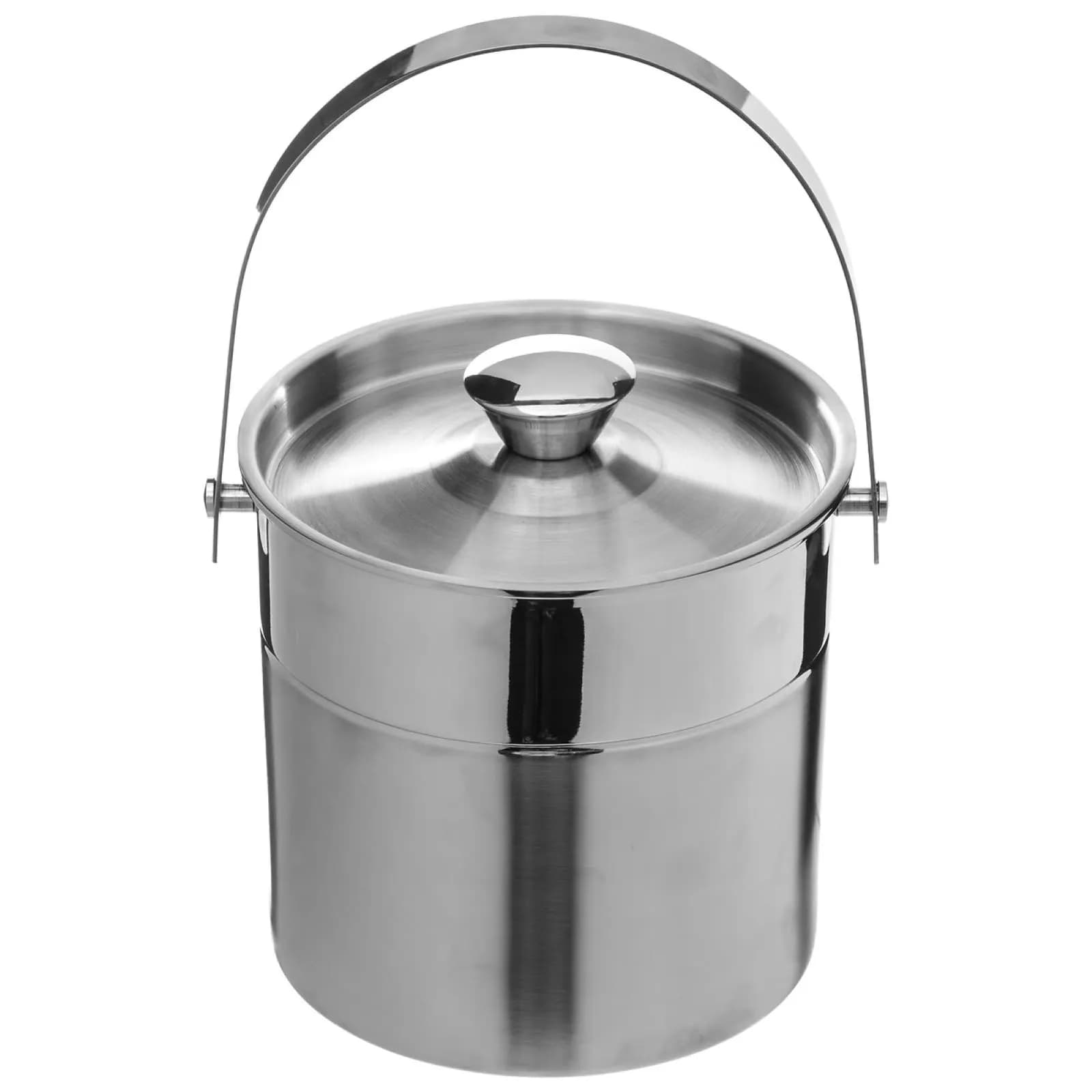 Secchiello per bottiglie rotondo 18 cm in acciaio inox cromo