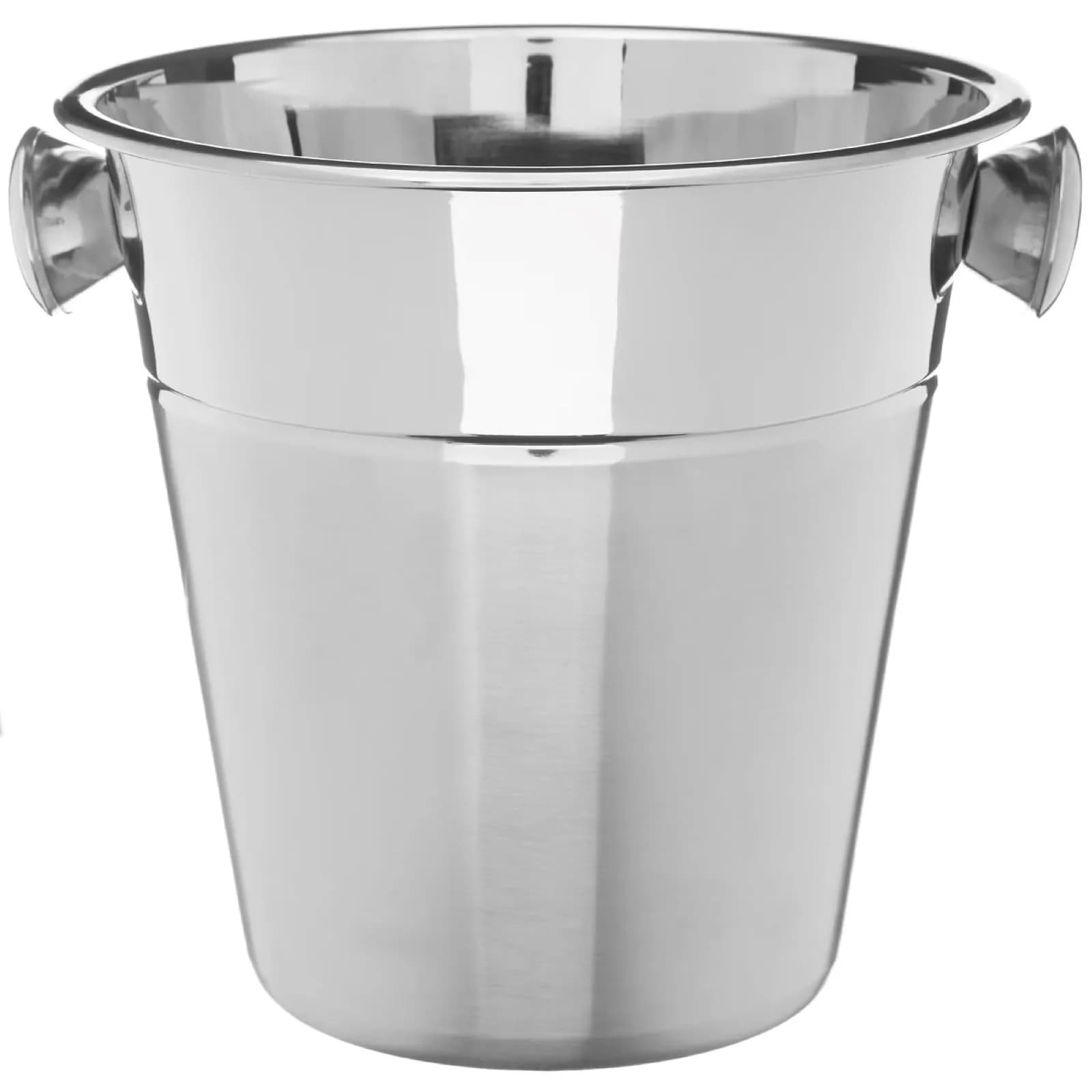 Secchiello per bottiglie rotondo 22 cm in acciaio inox cromo