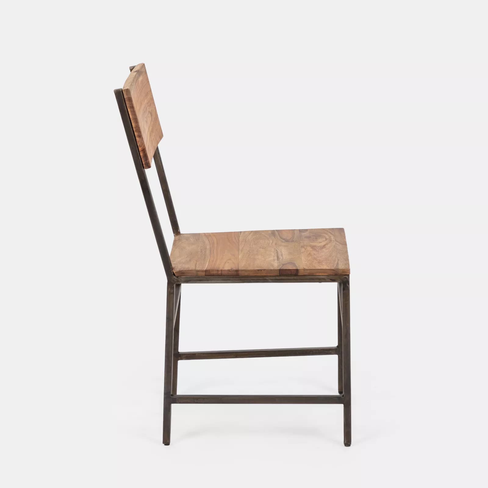 Sedia da interni in legno con gambe nere - Freia Acacia