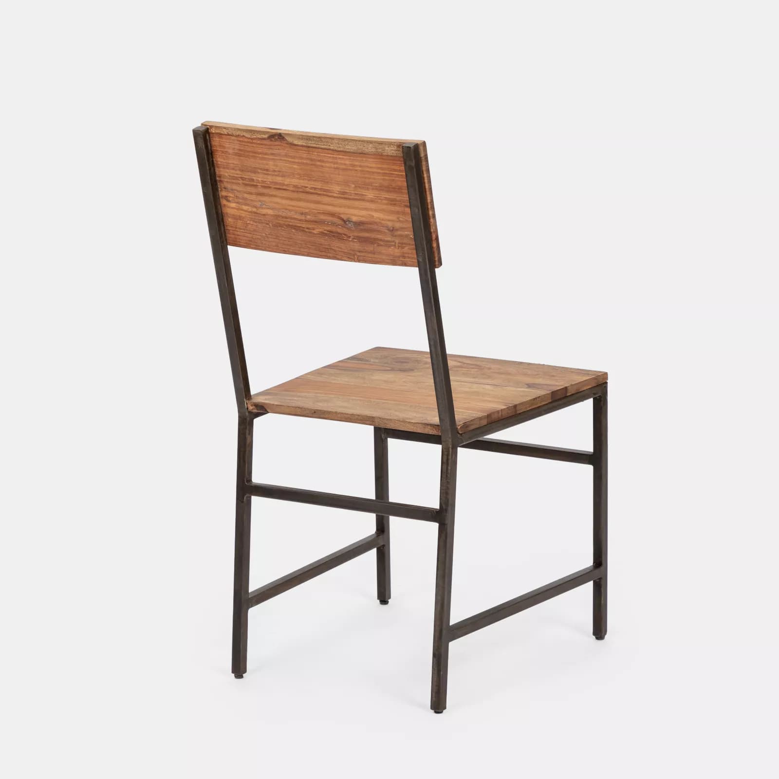 Sedia da interni in legno con gambe nere - Freia Acacia