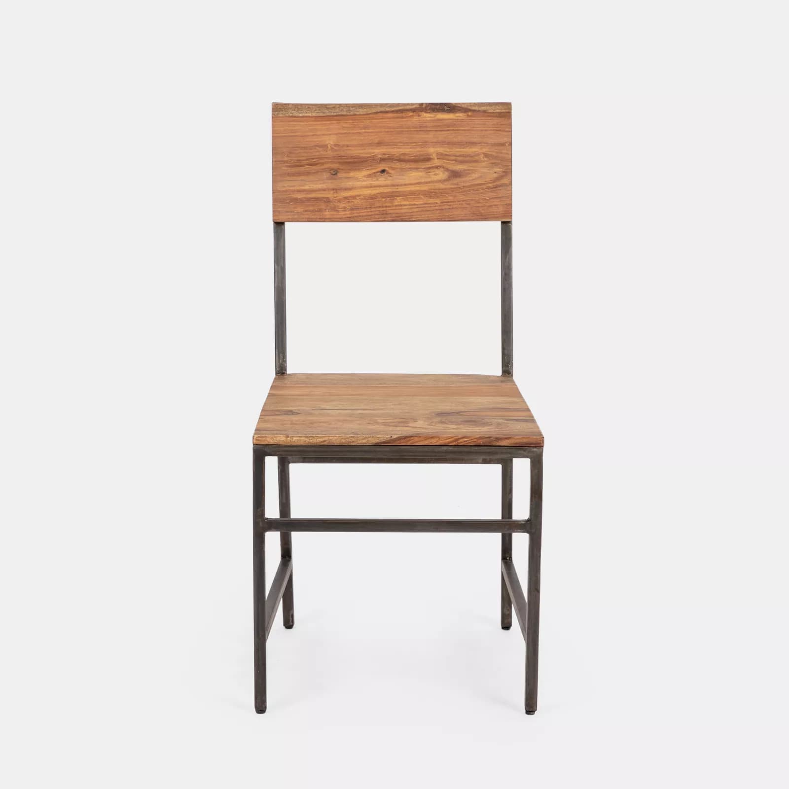 Sedia da interni in legno con gambe nere - Freia Acacia