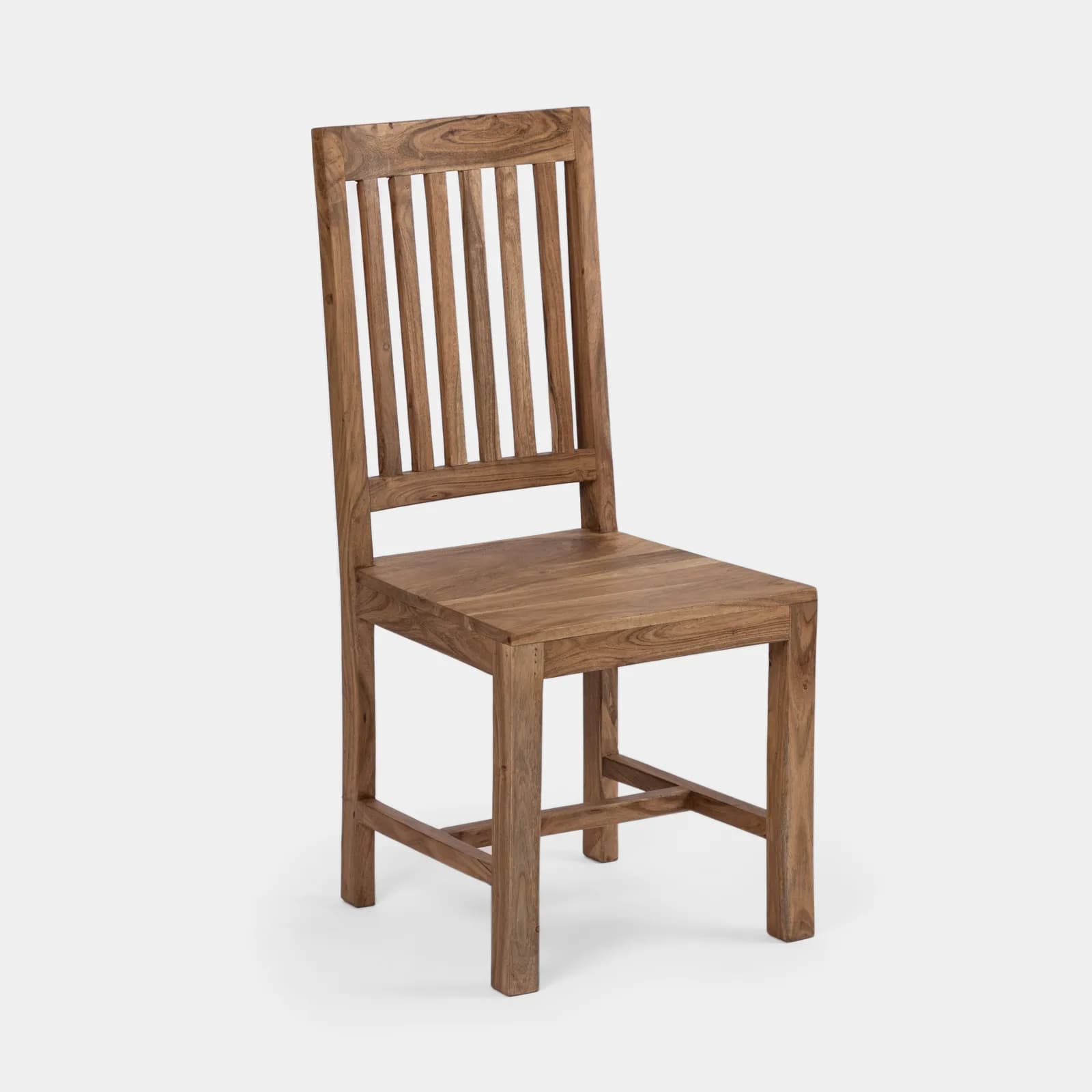 Sedia da interno in legno con schienale a doghe - Freia Acacia