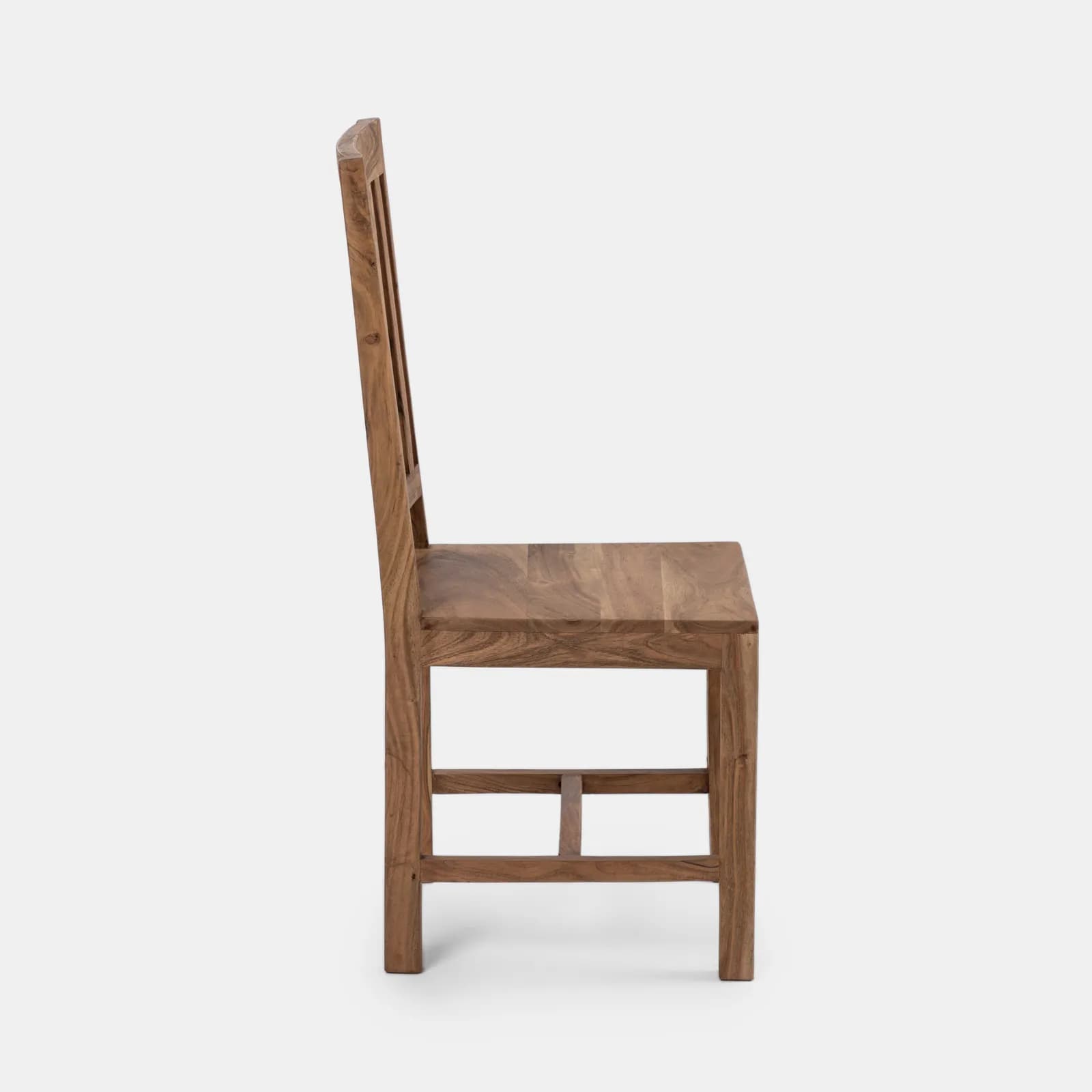 Sedia da interno in legno con schienale a doghe - Freia Acacia