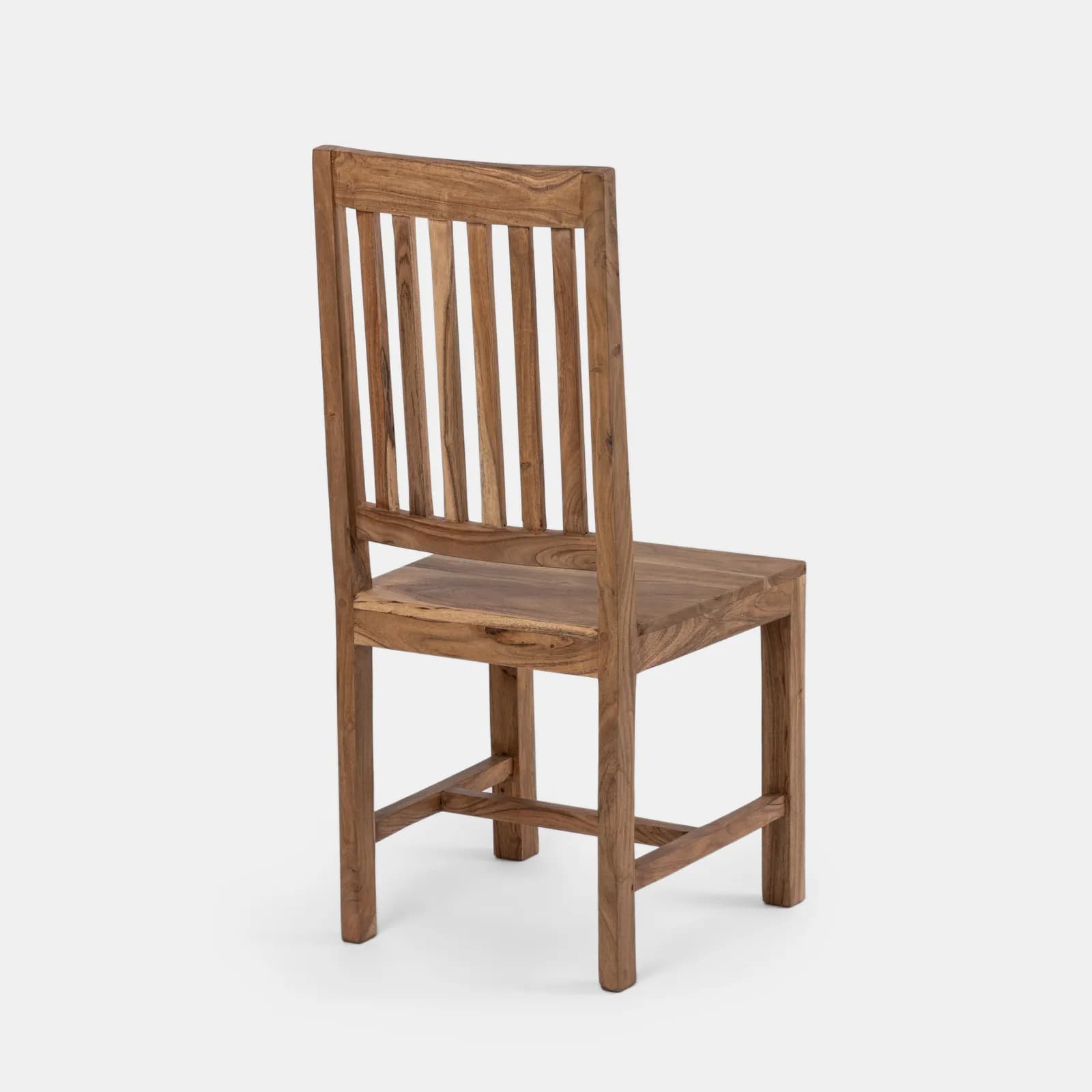 Sedia da interno in legno con schienale a doghe - Freia Acacia