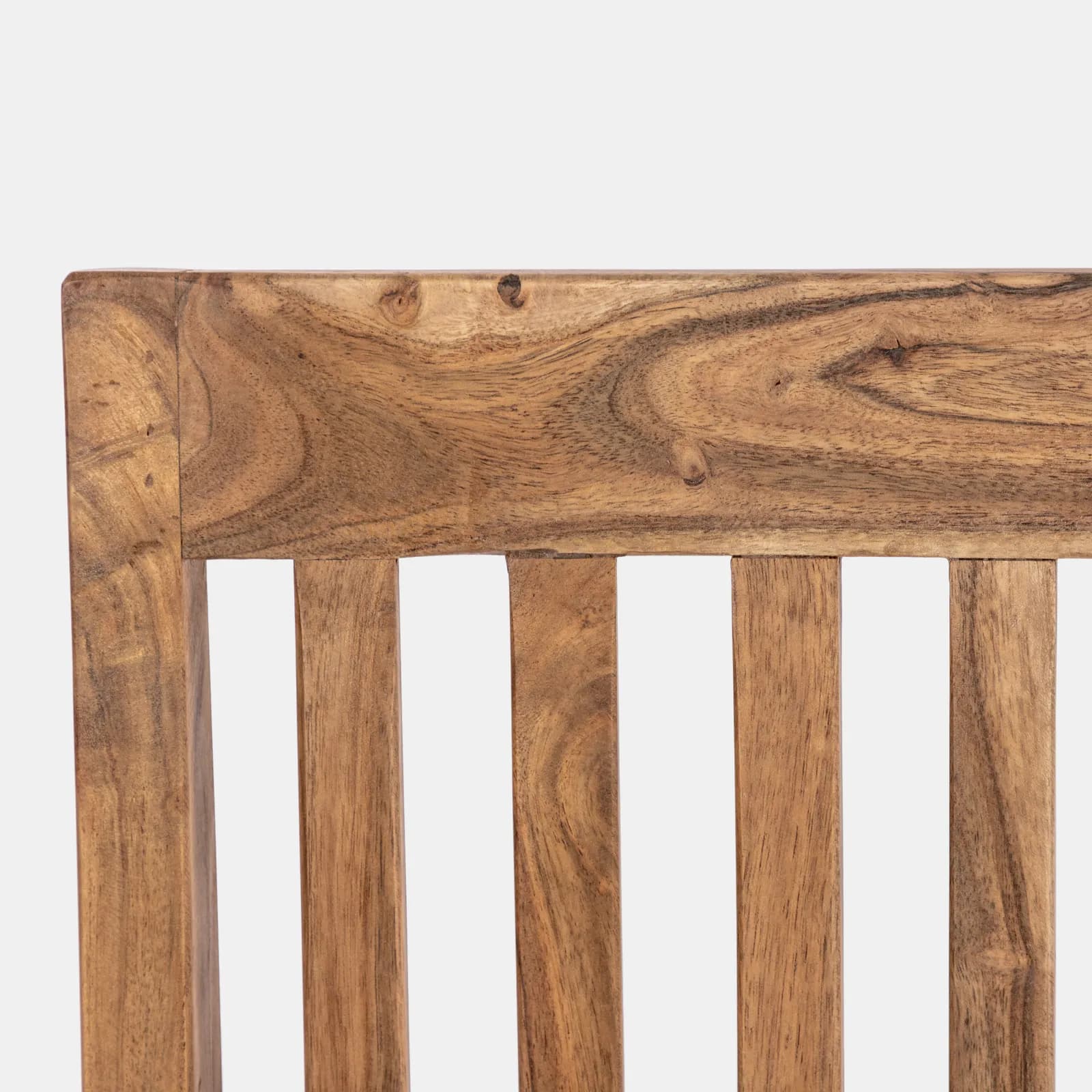 Sedia da interno in legno con schienale a doghe - Freia Acacia