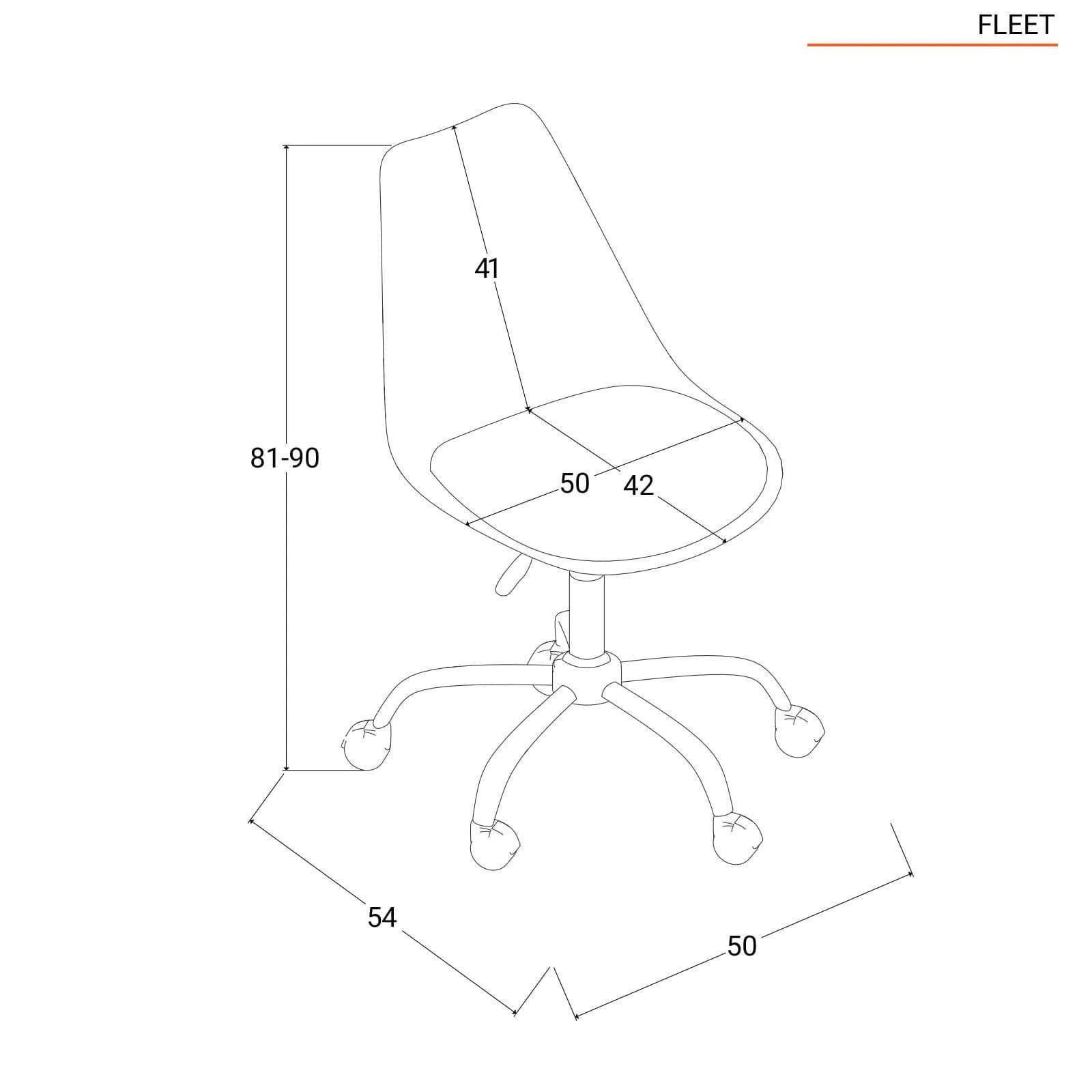 Sedia da ufficio girevole bianca con seduta in similpelle e base cromata - Fleet