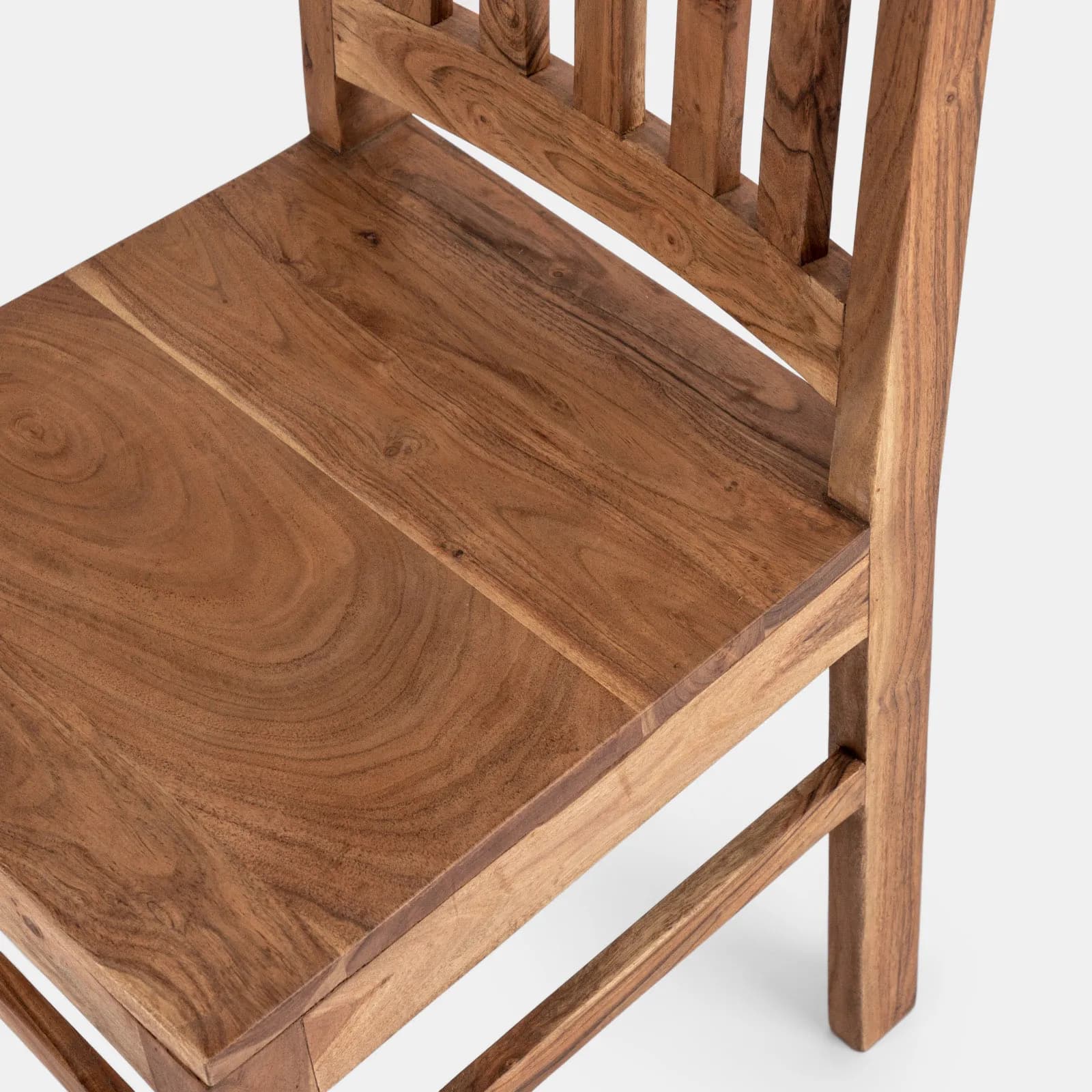 Sedia in legno con schienale a doghe - Freia Acacia