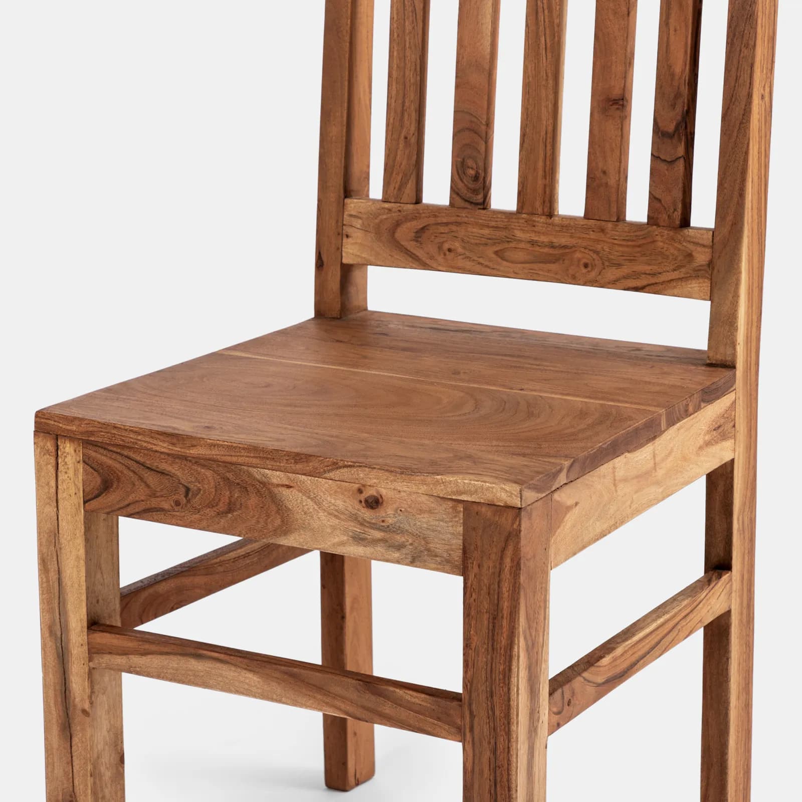 Sedia in legno con schienale a doghe - Freia Acacia