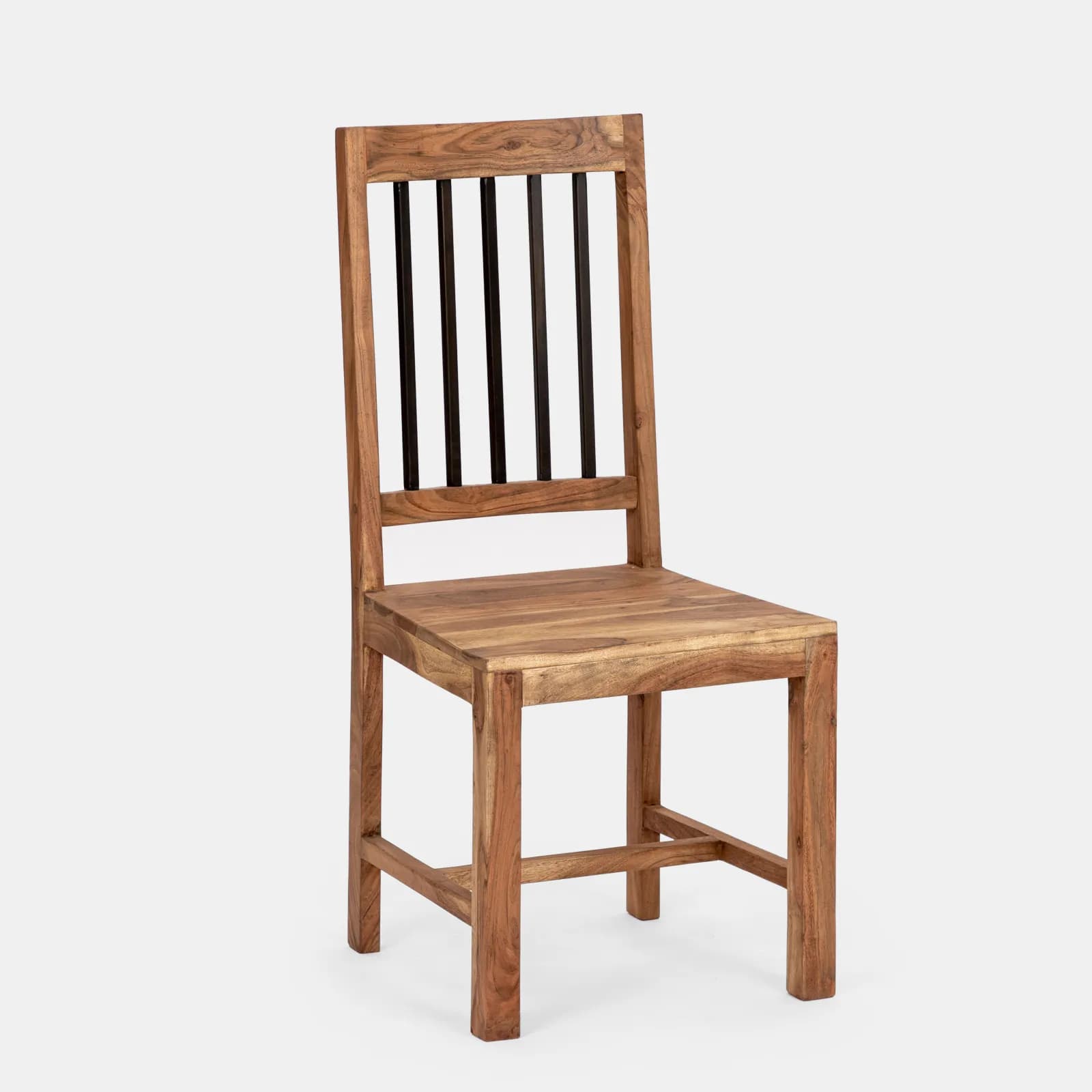 Sedia in legno con schienale alto - Freia Acacia