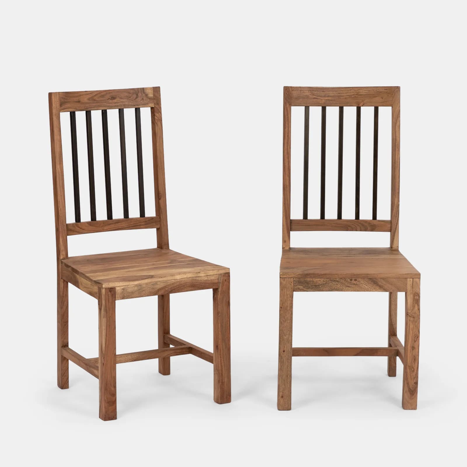 Sedia in legno con schienale alto - Freia Acacia
