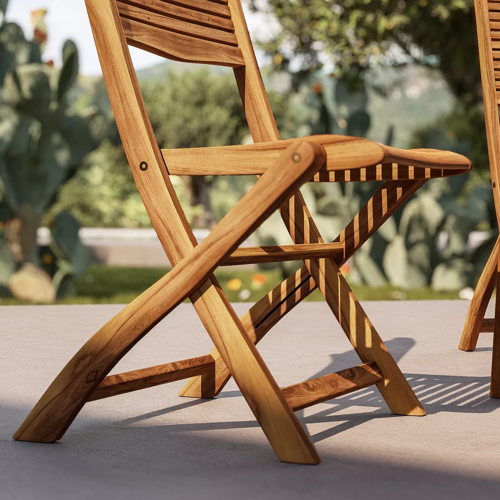Sedia da giardino pieghevole in legno di acacia - Paja