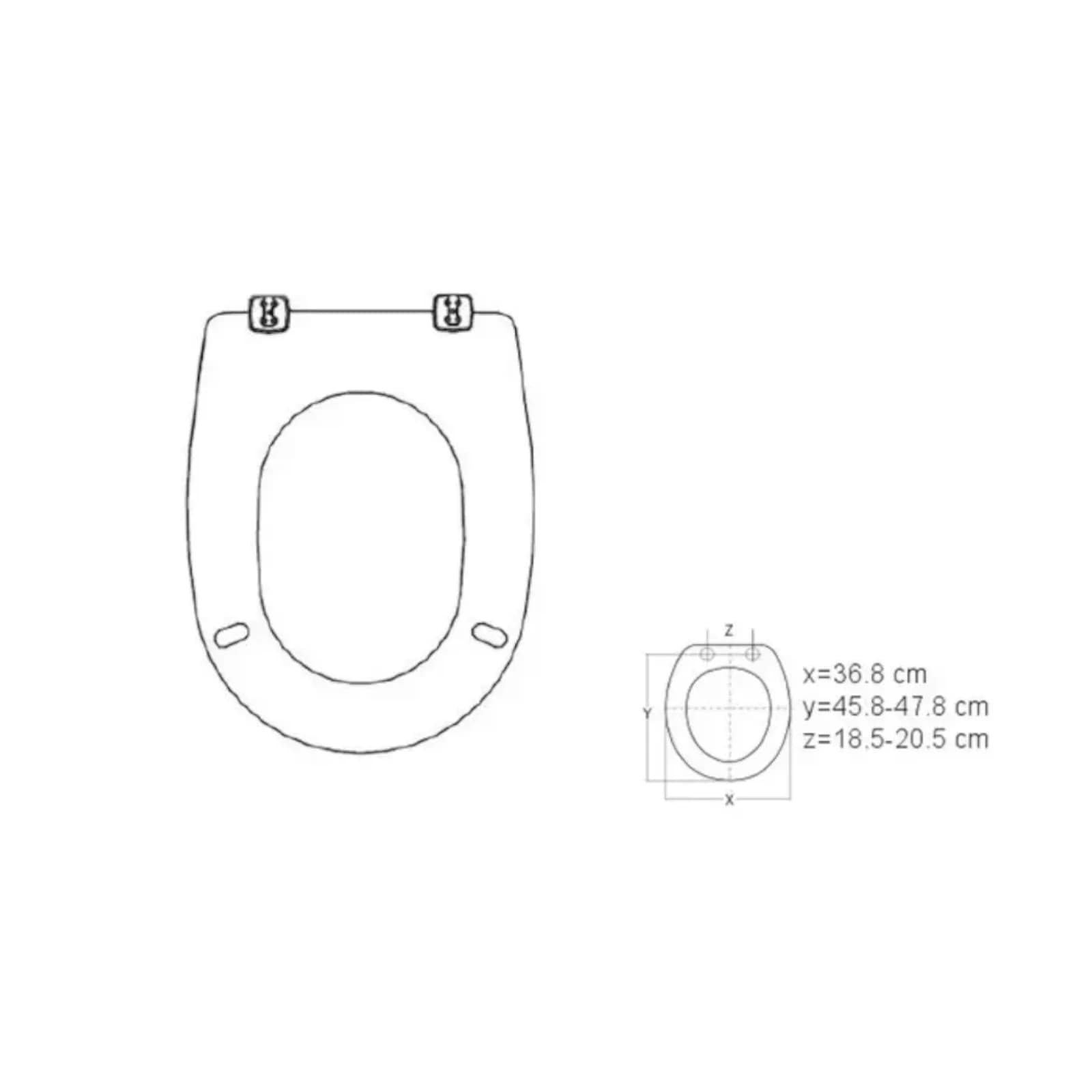 Sedile copriwc in legno bianco compatibile con vaso Serie Aretusa di Cesame