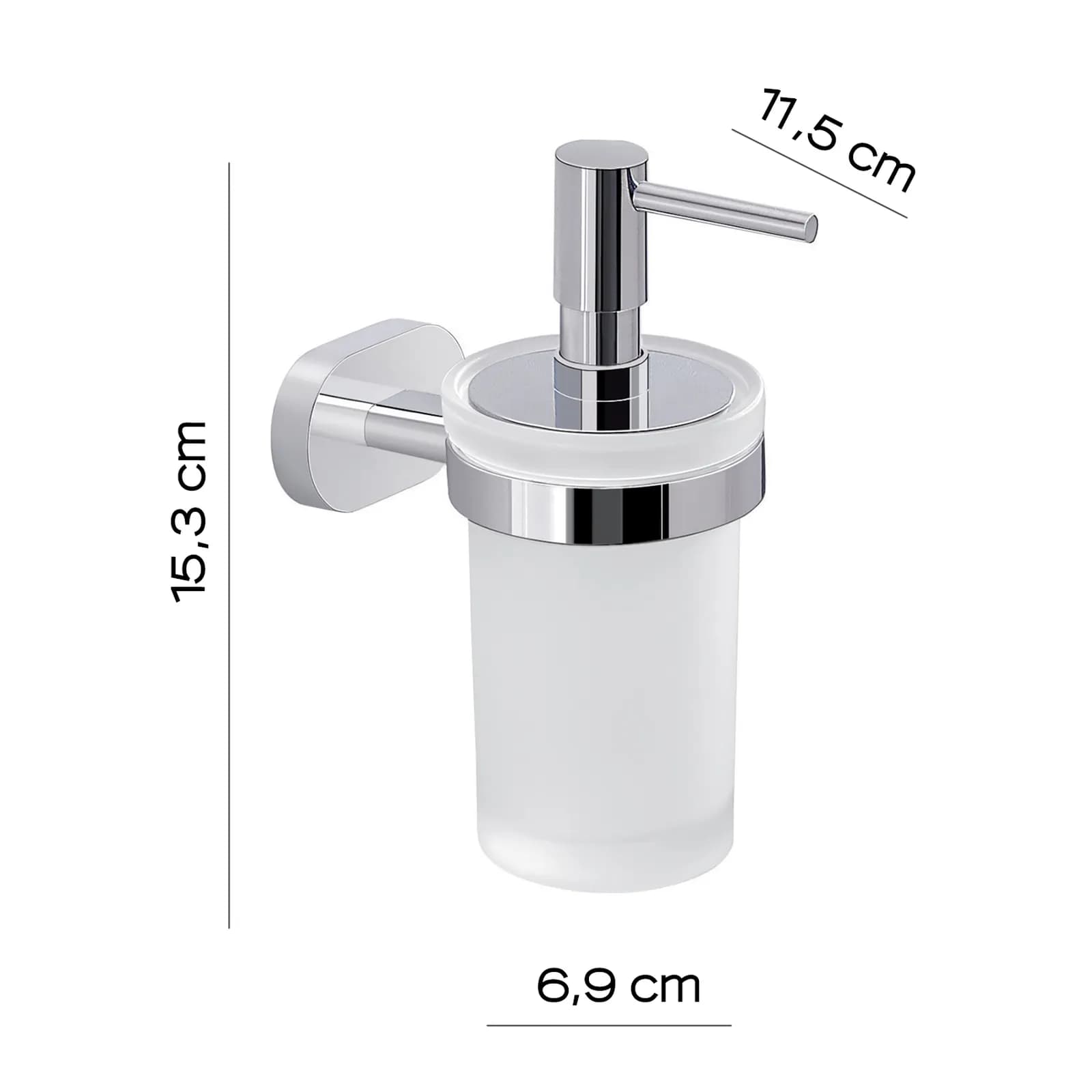 Set 2 accessori a muro in cromall inox e vetro - Bernina di Gedy