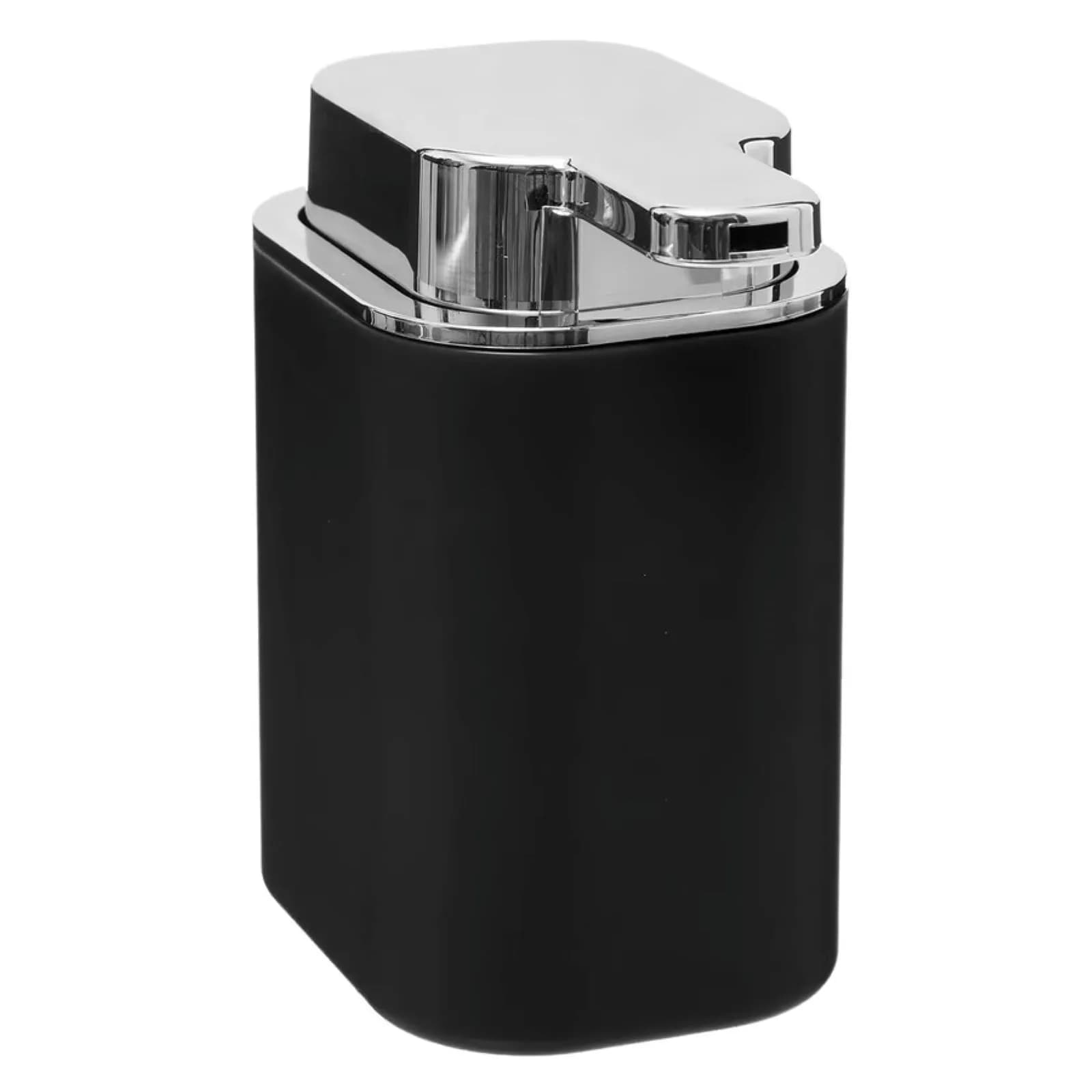 Set 2 accessori per lavello organizer e dispenser nero e cromo