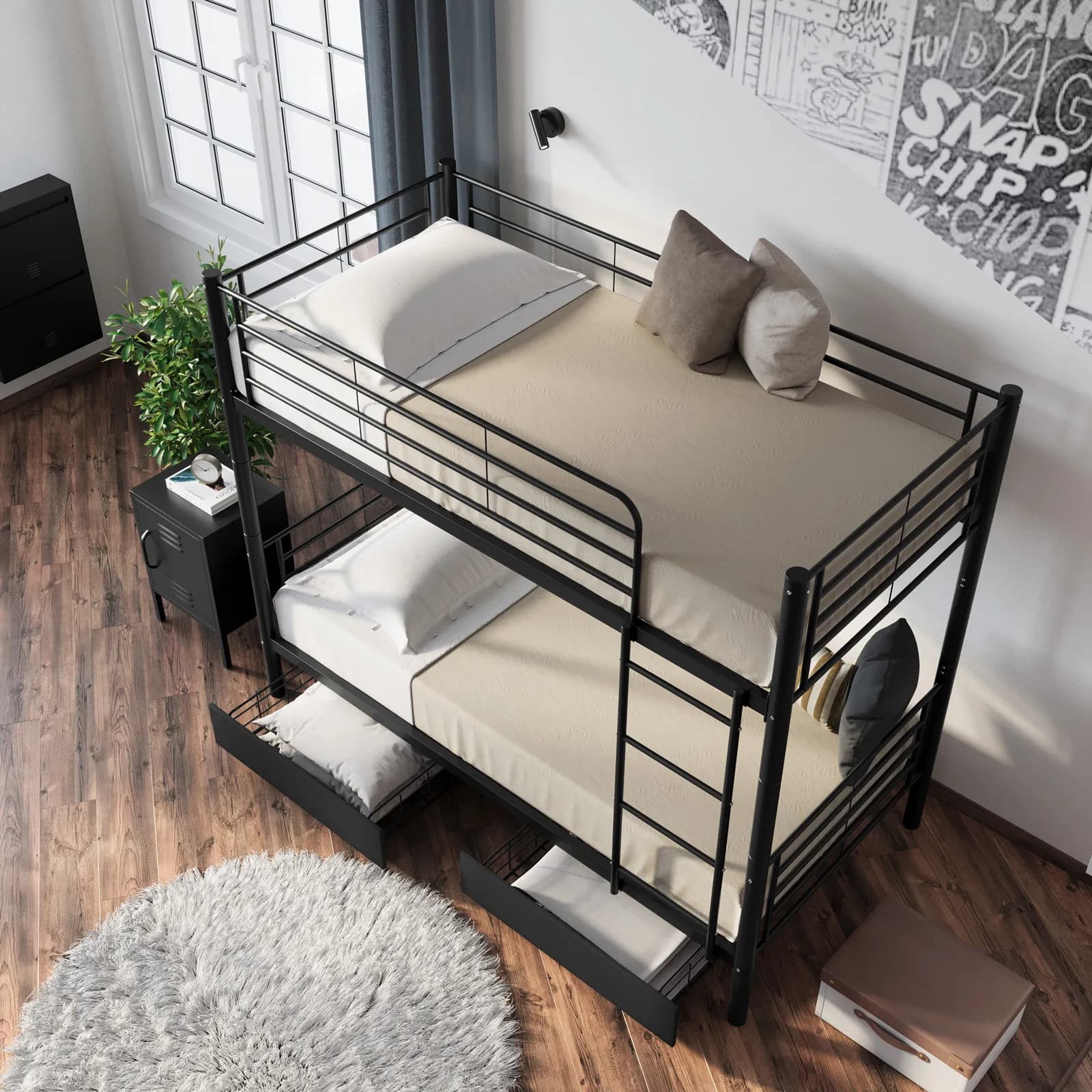 Set 2 cassettoni 75x55 cm compatibili con letto a castello Jenson