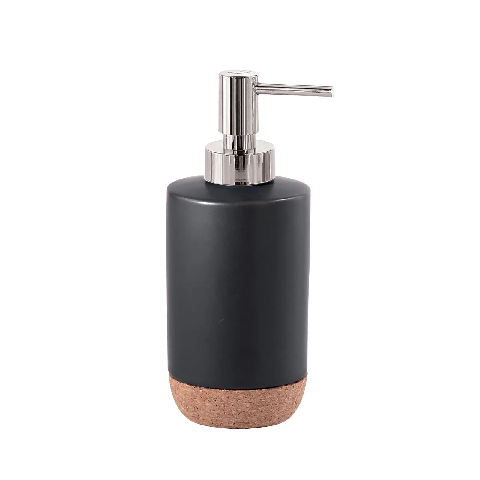 Set 2 accessori da appoggio in ceramica nero e sughero - Ilary di Gedy