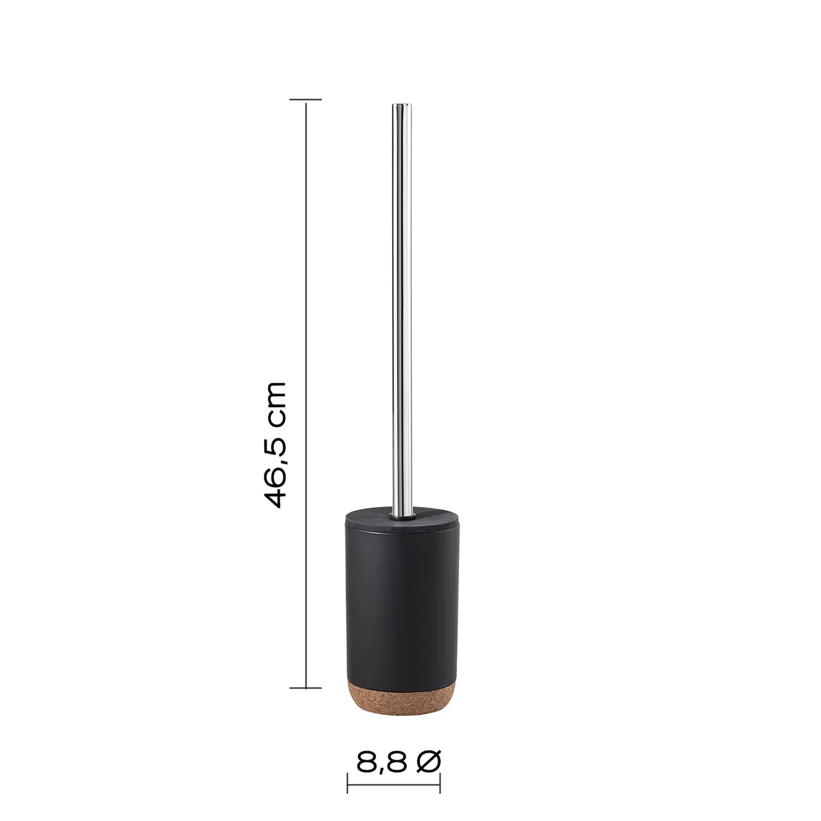 Set 2 accessori da appoggio in ceramica nero e sughero - Ilary di Gedy
