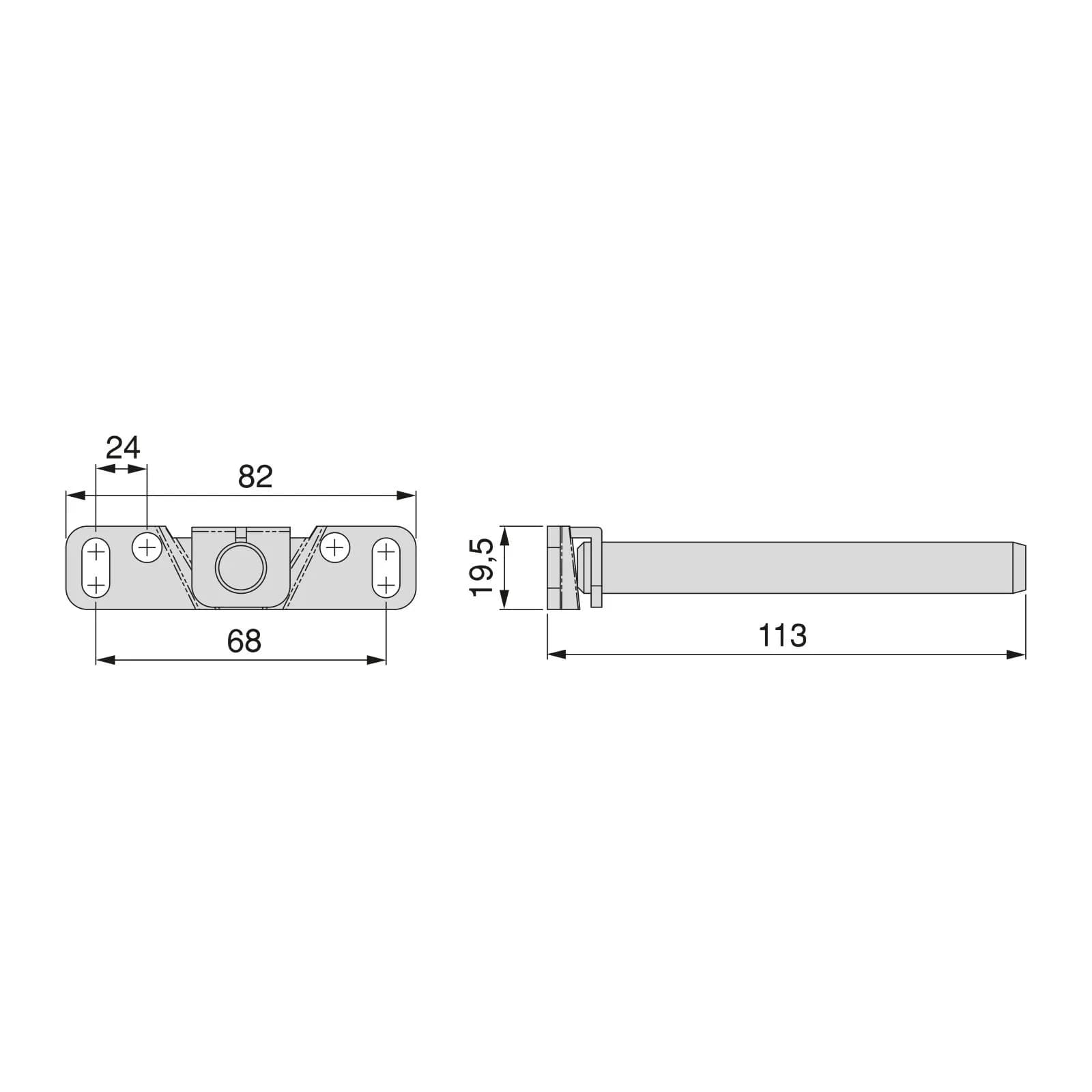 Set 2 reggimensola a scomparsa per mensole con spessore minimo 2,5 cm in acciaio zincato bianco
