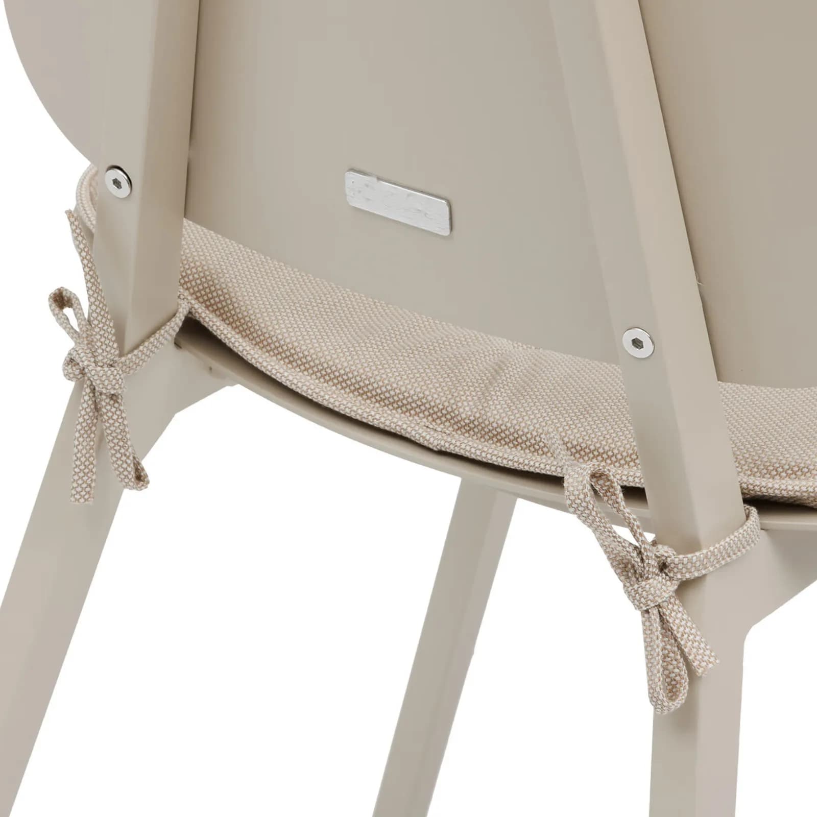 Sedia da giardino in alluminio crema con cuscino - Dyeg