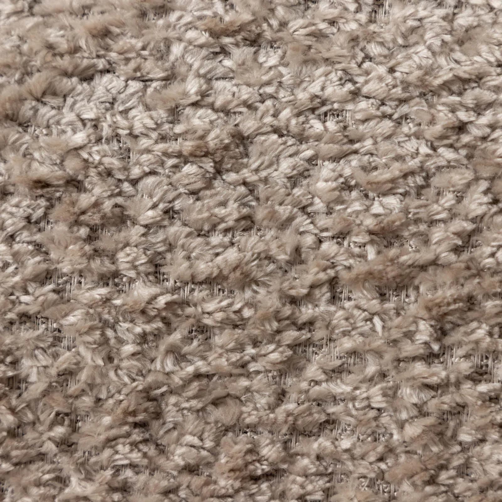 Set 2 sedie in bouclé tortora con gambe in metallo beige - Tuva