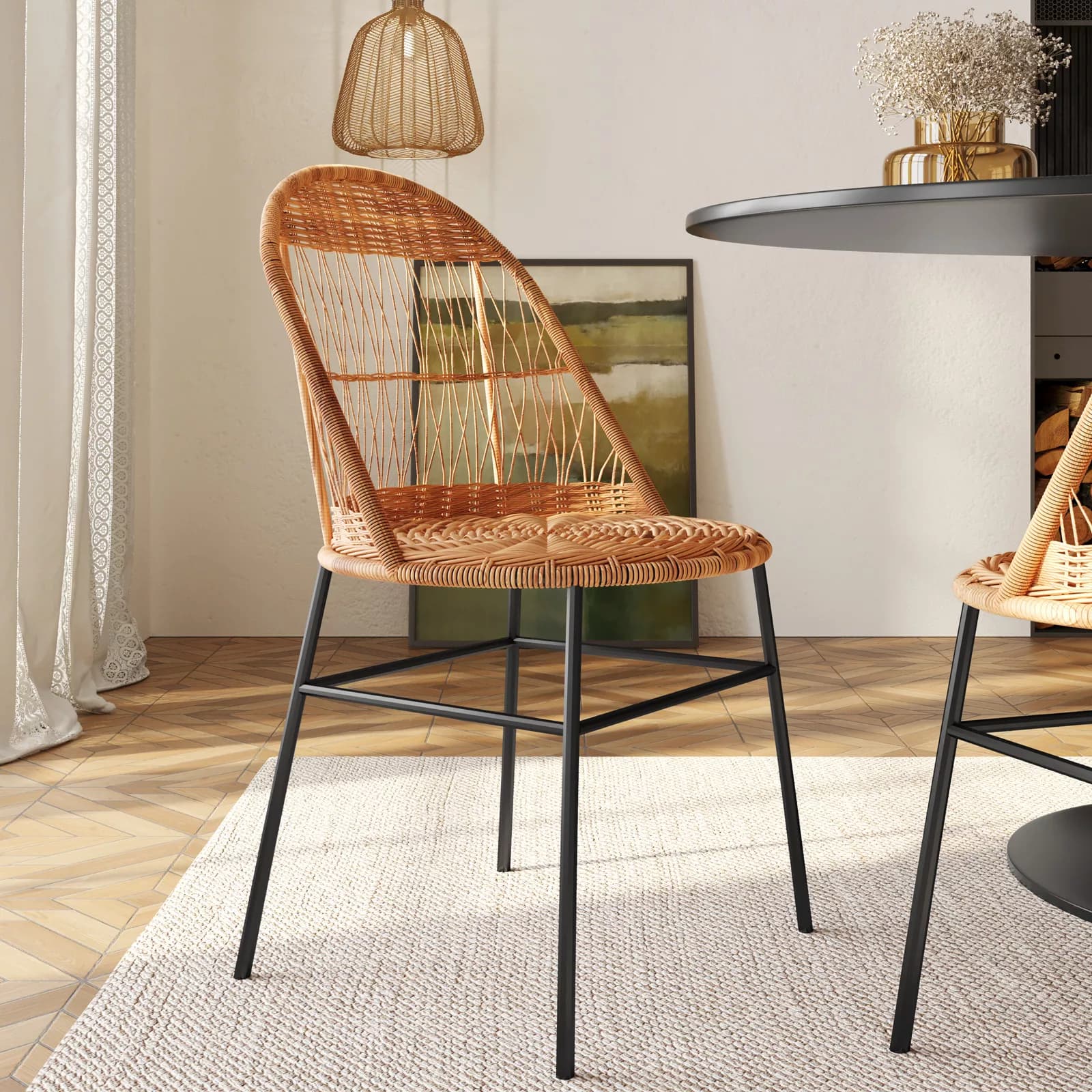 Set 2 sedie in polyrattan naturale - Mylak
