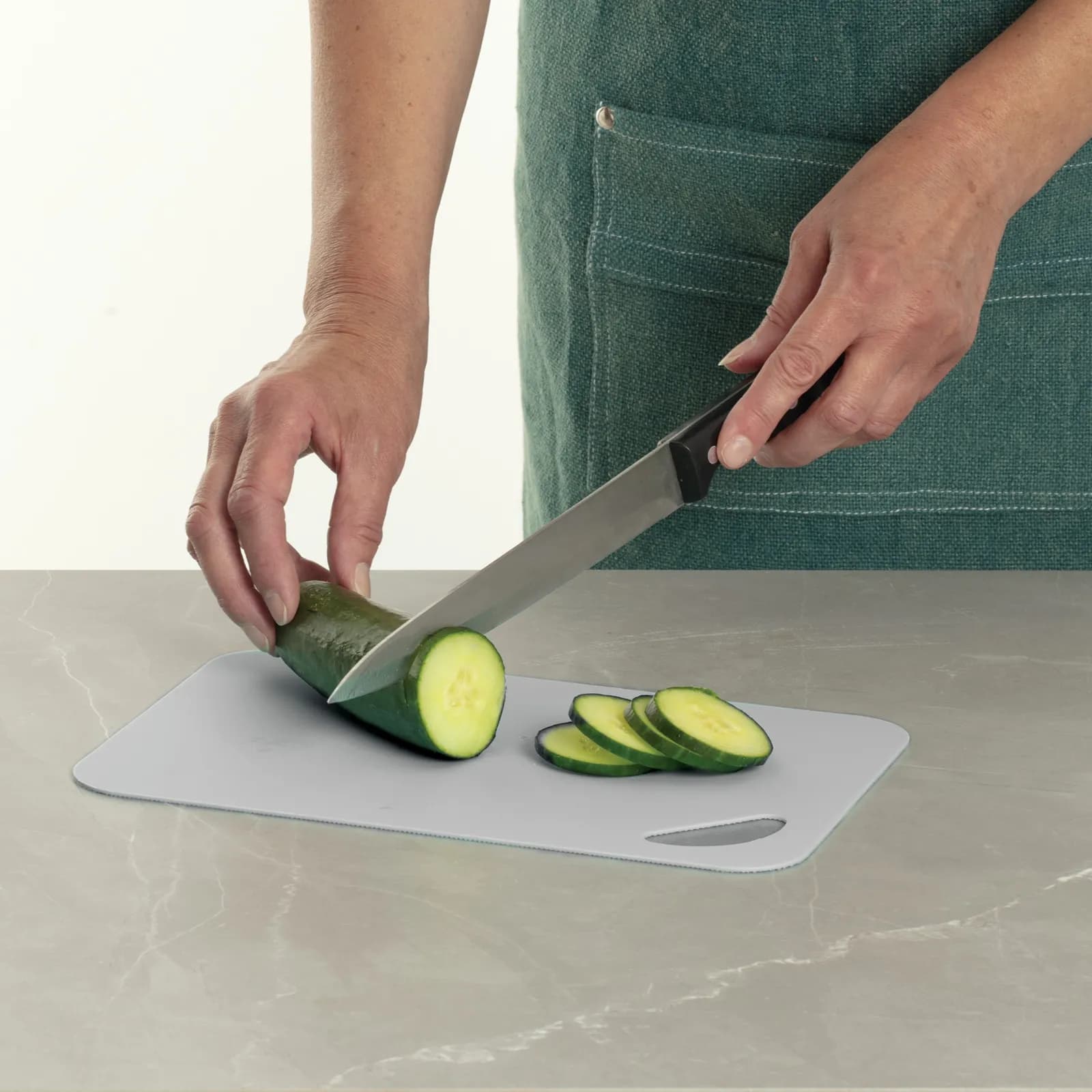 Set 2 taglieri flessibili in polipropilene grigio chiaro e scuro