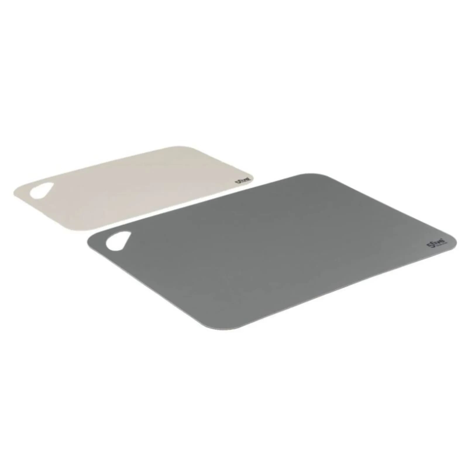 Set 2 taglieri flessibili in polipropilene grigio chiaro e scuro