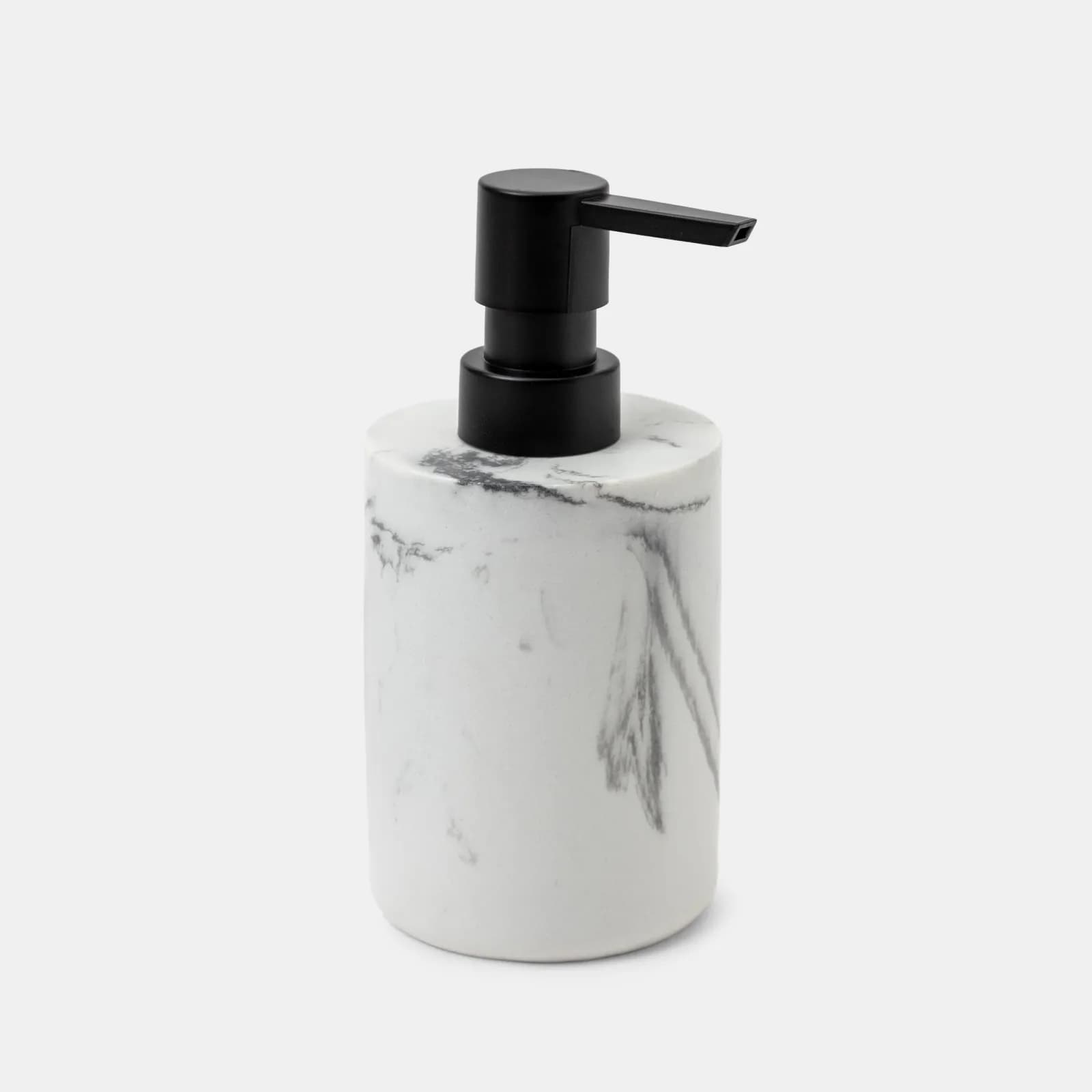 Set 3 accessori d'appoggio in pietra effetto marmo bianco - Aslan