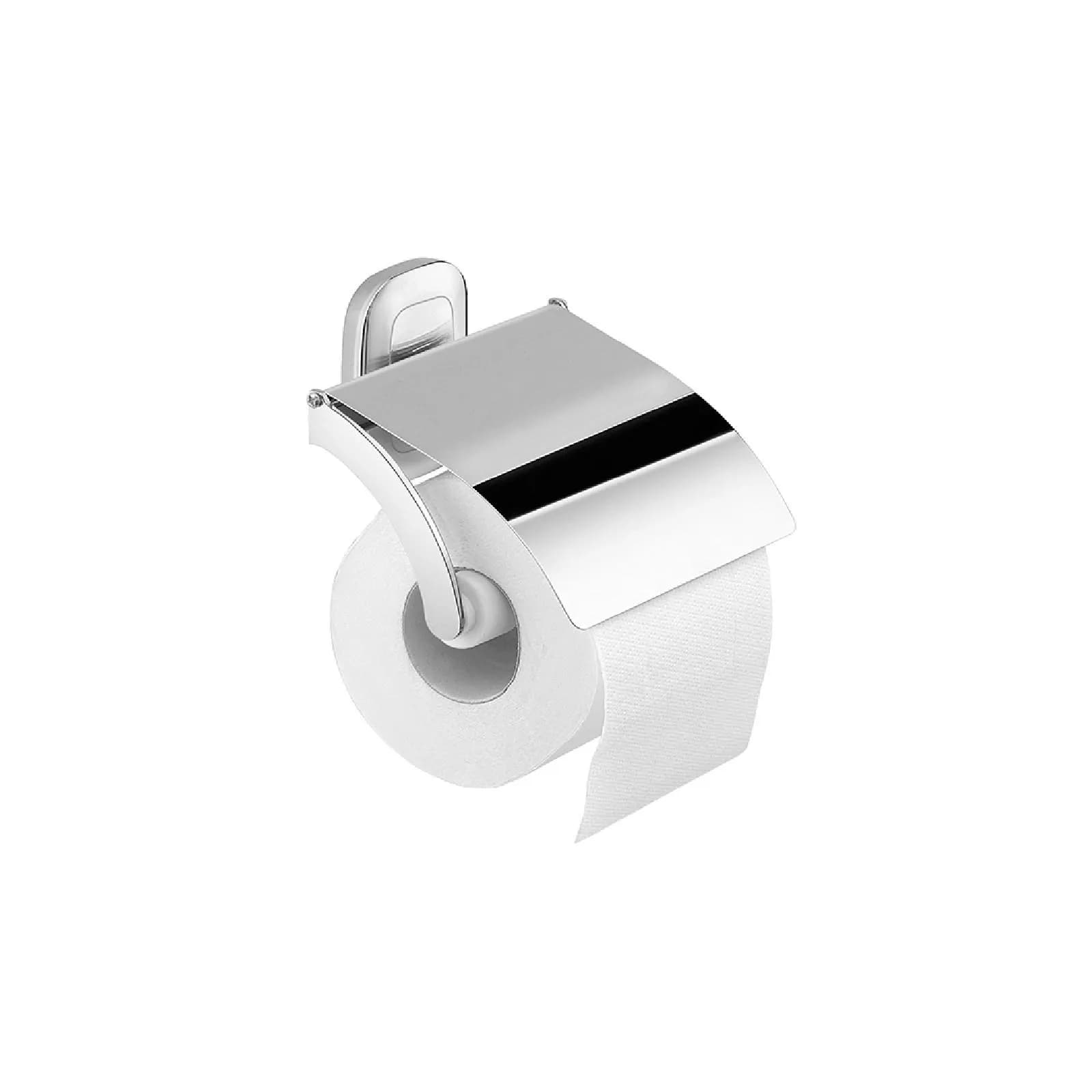 Set 4 accessori a muro in acciaio inox e cromall cromo e vetro satinato - Everest di Gedy