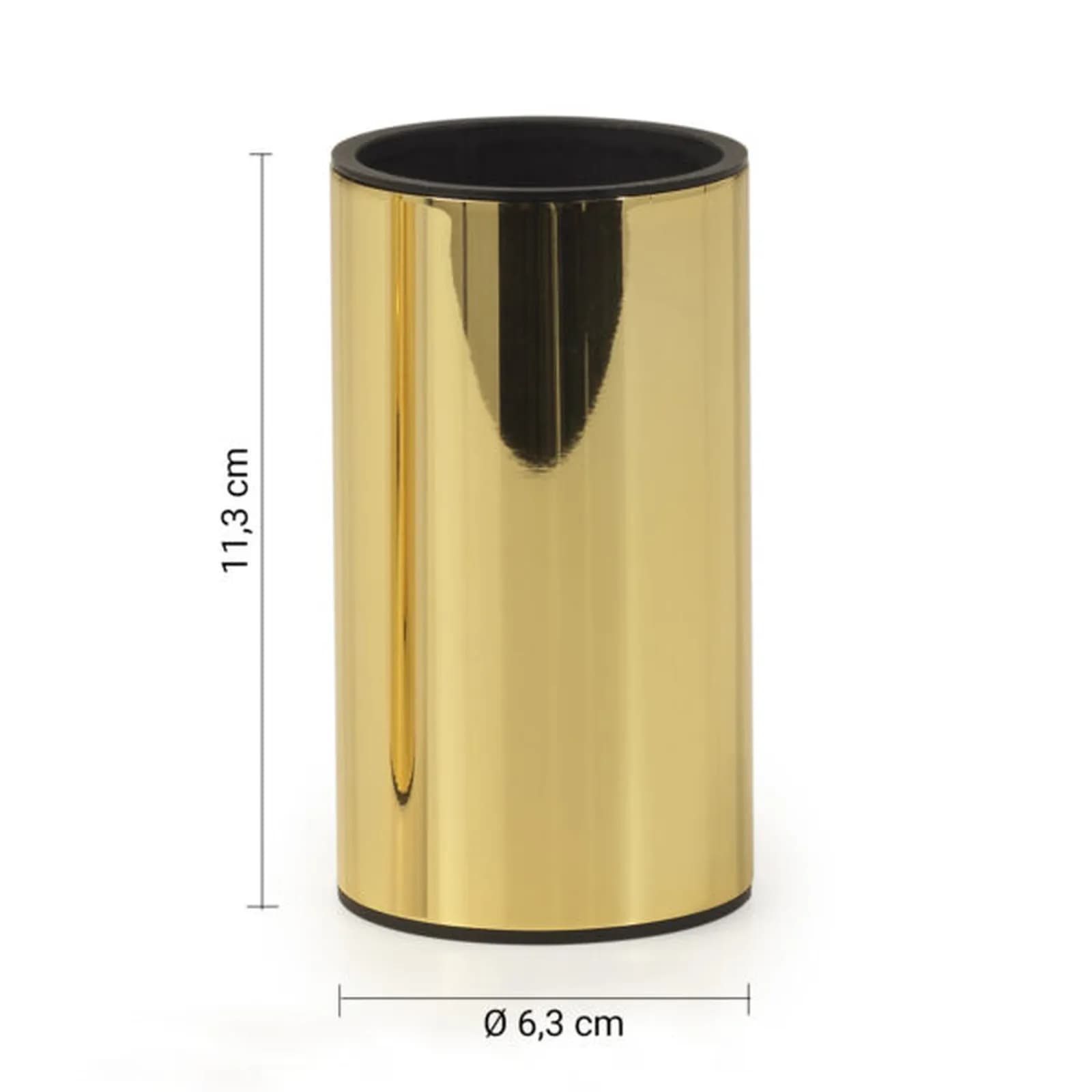 Set 4 accessori d'appoggio in acciaio inox oro - Elettra di Gedy
