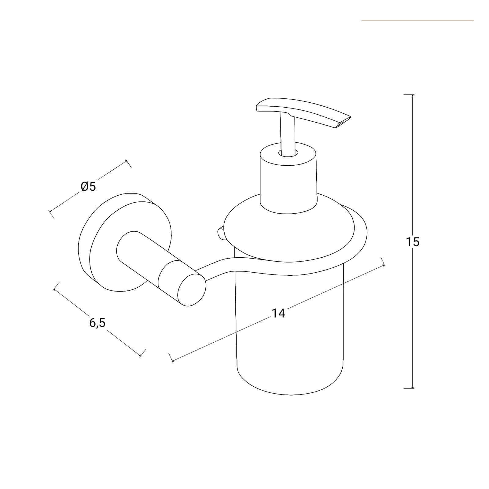 Set 4 accessori in lega di zinco cromo e vetro satinato - Bailey