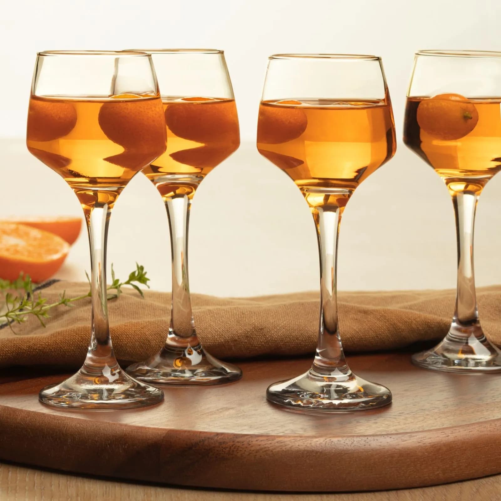 Set 4 bicchieri 9 cl per liquore in vetro trasparente