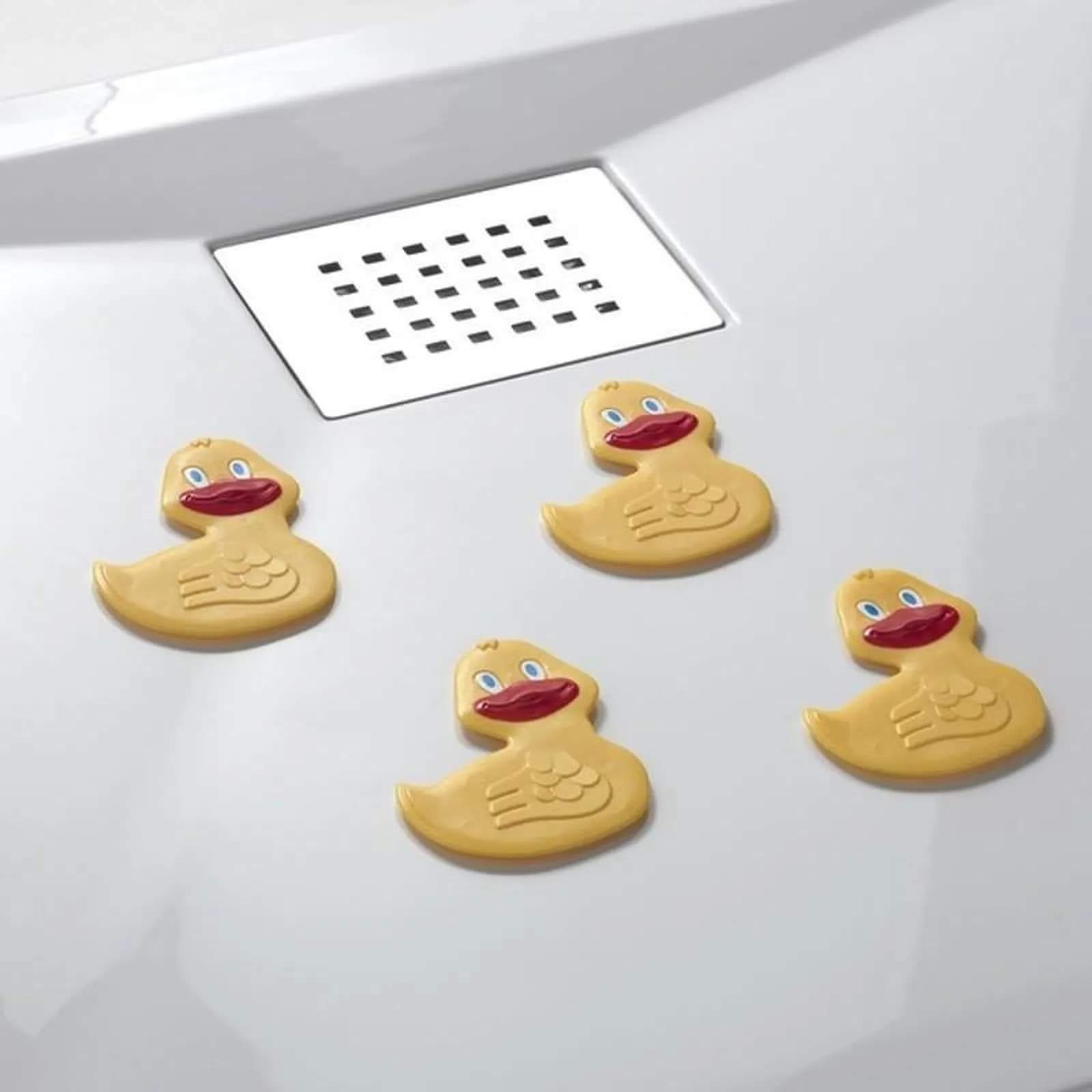 Set 4 mini antiscivolo per doccia in pvc giallo - Duffy di Gedy