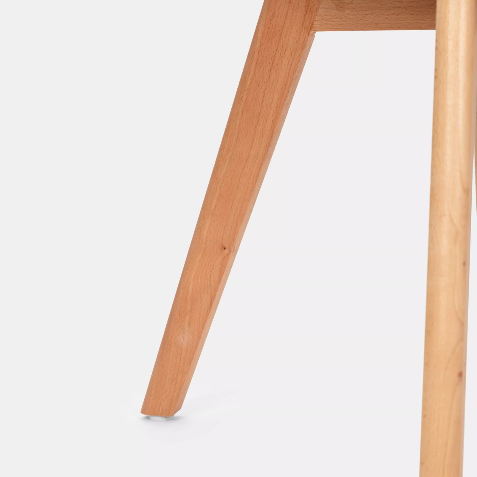 Set 4 sedie scandi nero trasparente gambe in legno con cuscino nero - Alborg Ghost